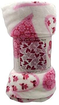 Amor eterno be mine love collection valentine's day heart ultra plush throw blanket (50" x 60")