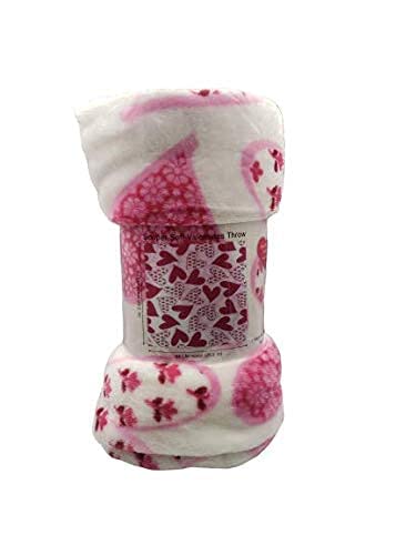 Decor&More Amor Eterno Be Mine Love Collection Valentine's Day Heart Ultra Plush Throw Blanket (50" x 60") - - Best Buy Furniture