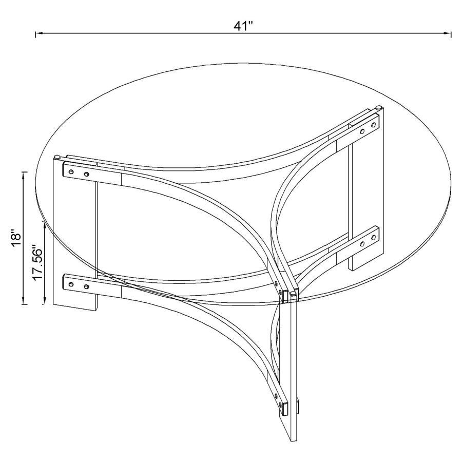 Janessa - Round Glass Top Acrylic Leg Table