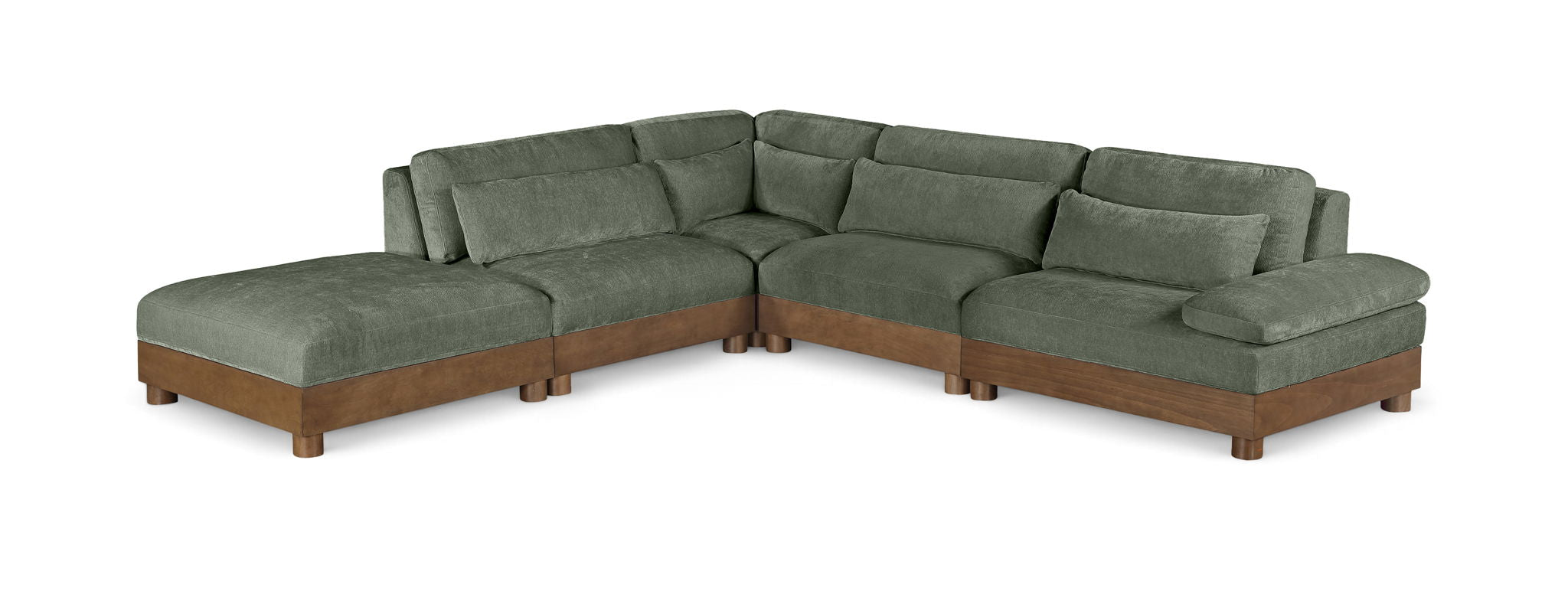 Turin - Fabric Upholstered 5 Piece Modular Sectional