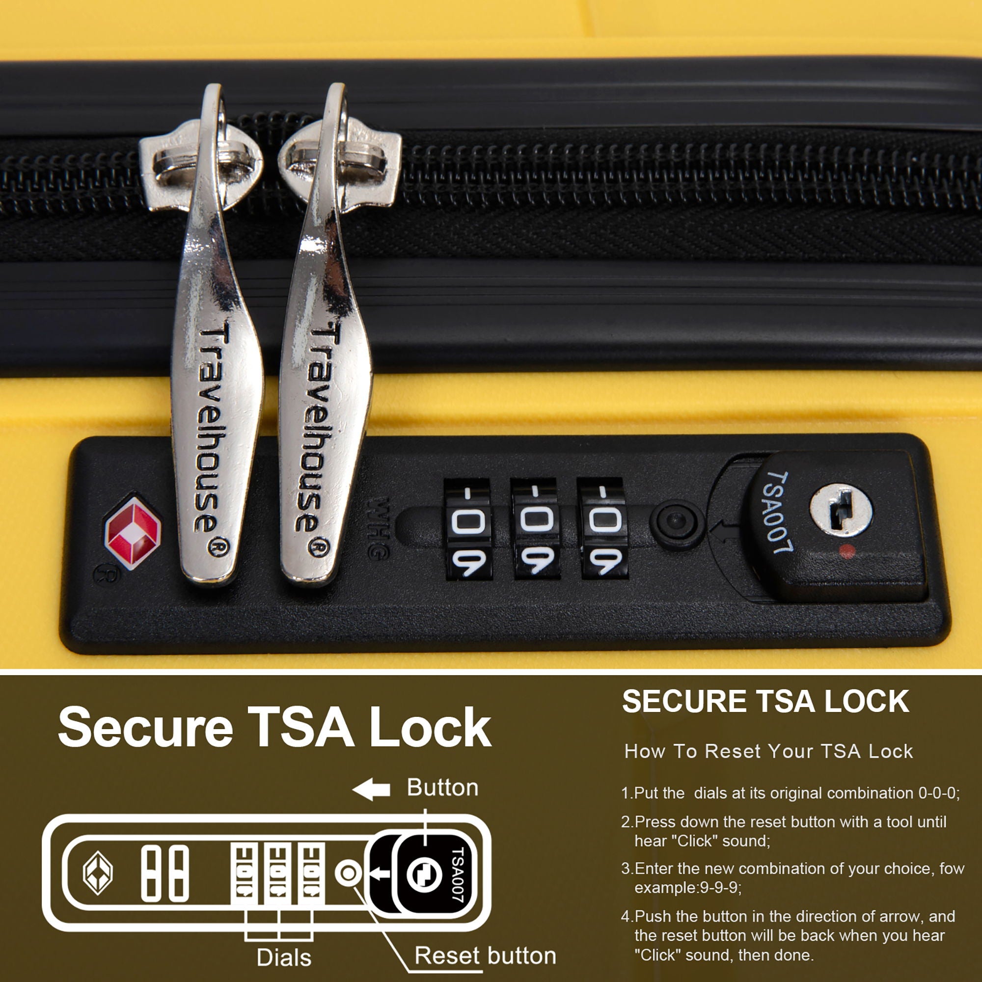 Hardshell Suitcase Spinner Wheels Lightweight Durable Suitcase With Tsa Lock, 3 Piece Set