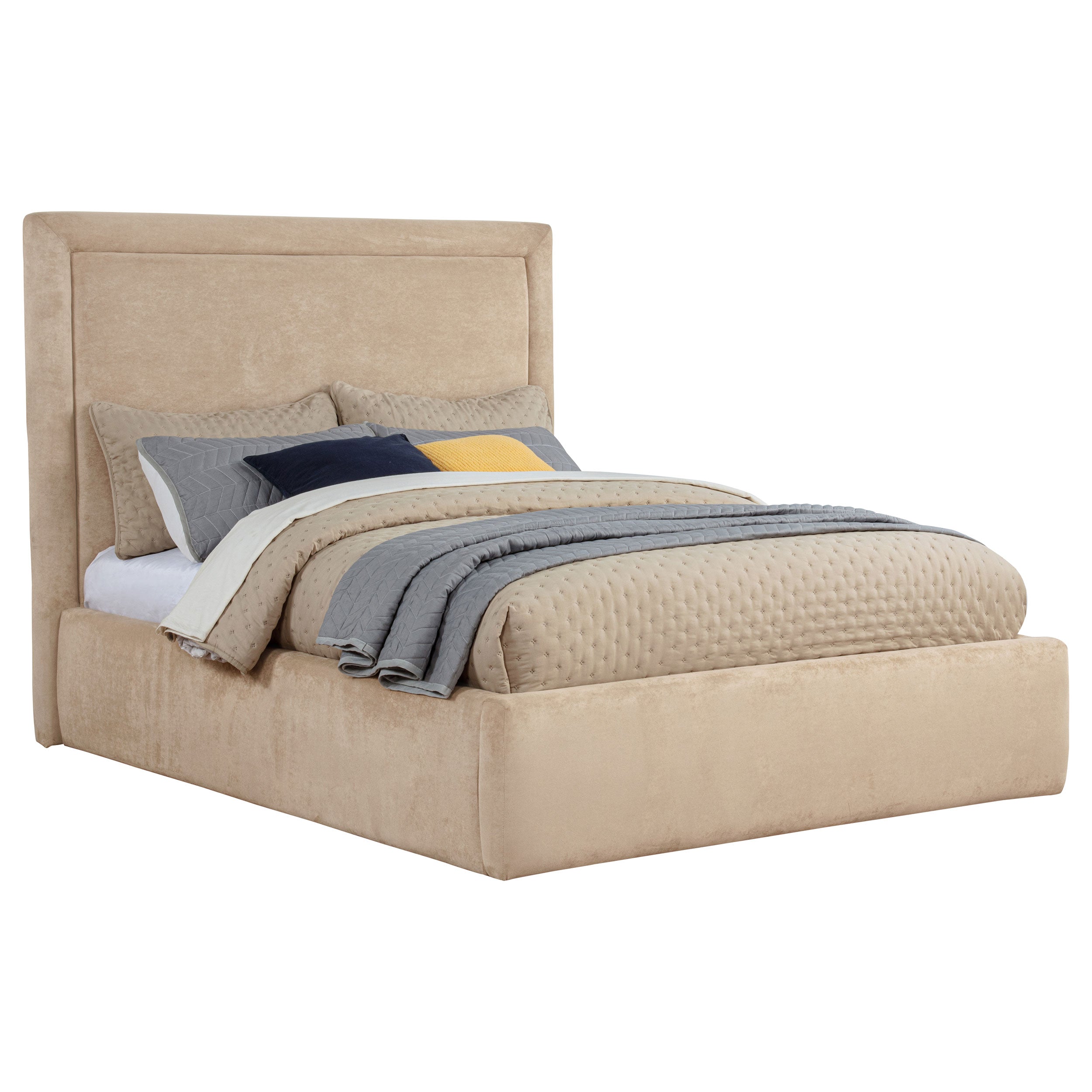 Lawson 54-inch Upholstered Full Platform Bed Light Saddle-
