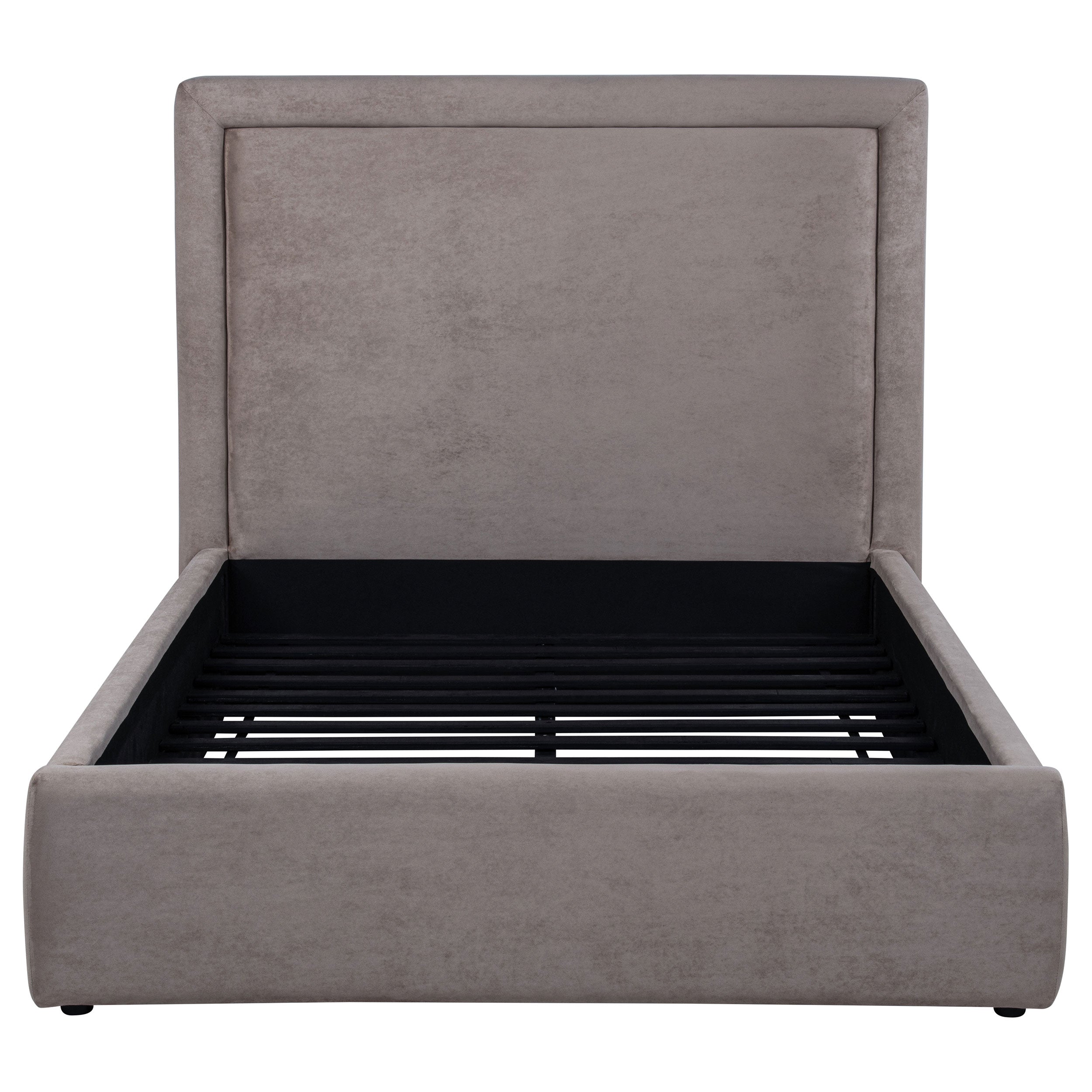 Lawson 54-inch Upholstered Full Panel Platform Bed Mushroom-