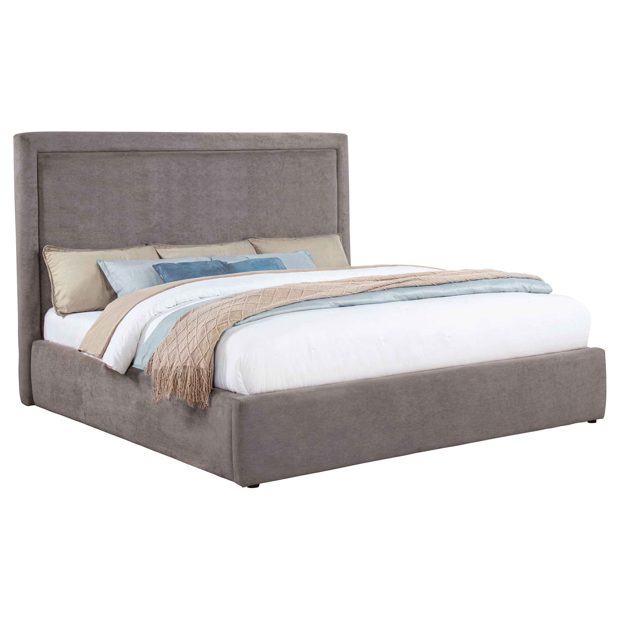 Lawson 54-inch Upholstered Eastern King Platform Bed Mushroom-