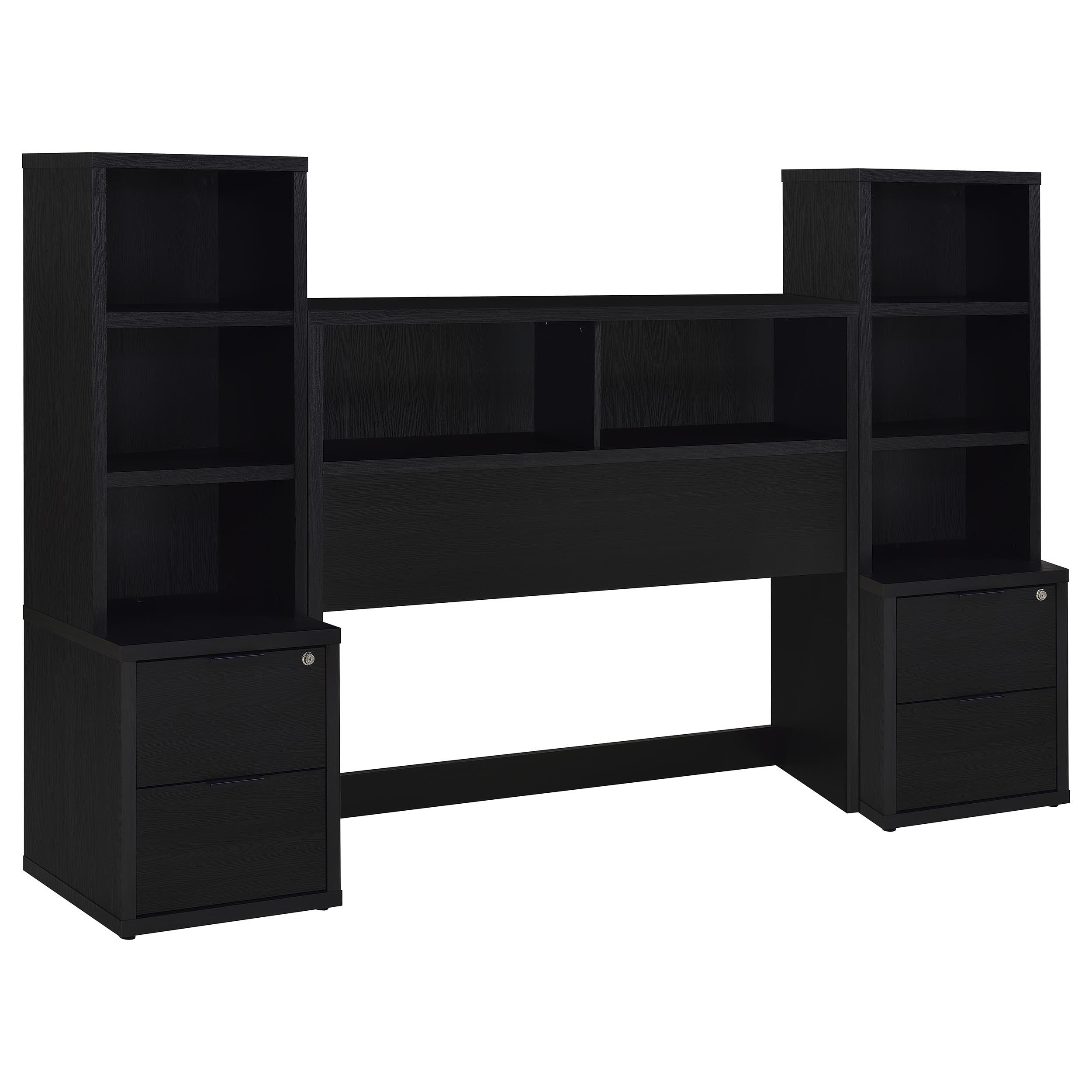Westpark 3-piece Full Bedroom Set Bookcase Headboard Black-