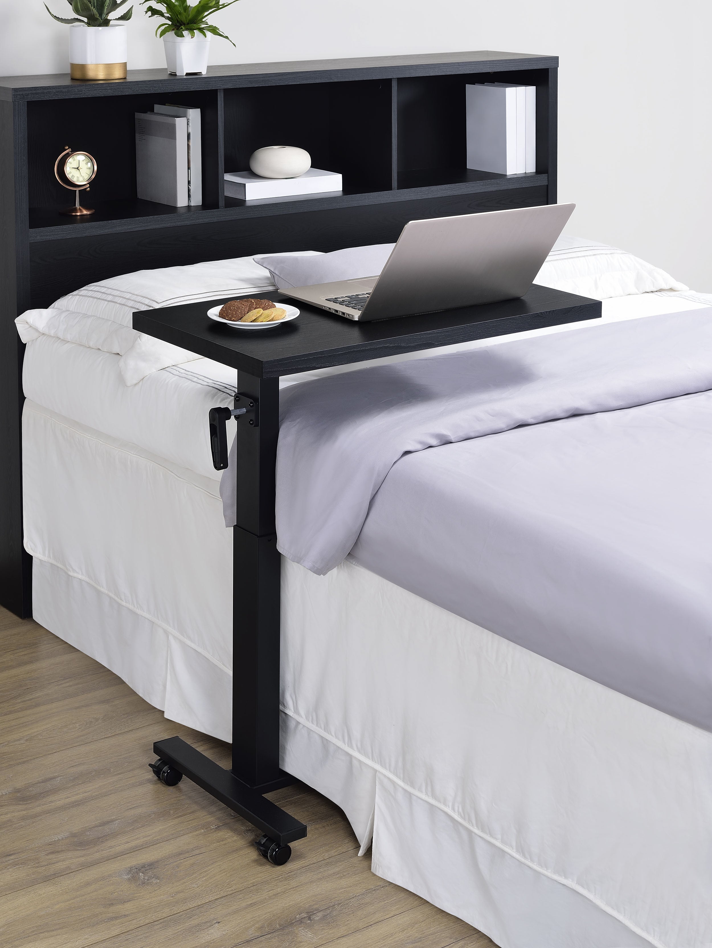 Westpark Height Adjustable Mobile Bedroom C-Table Black-