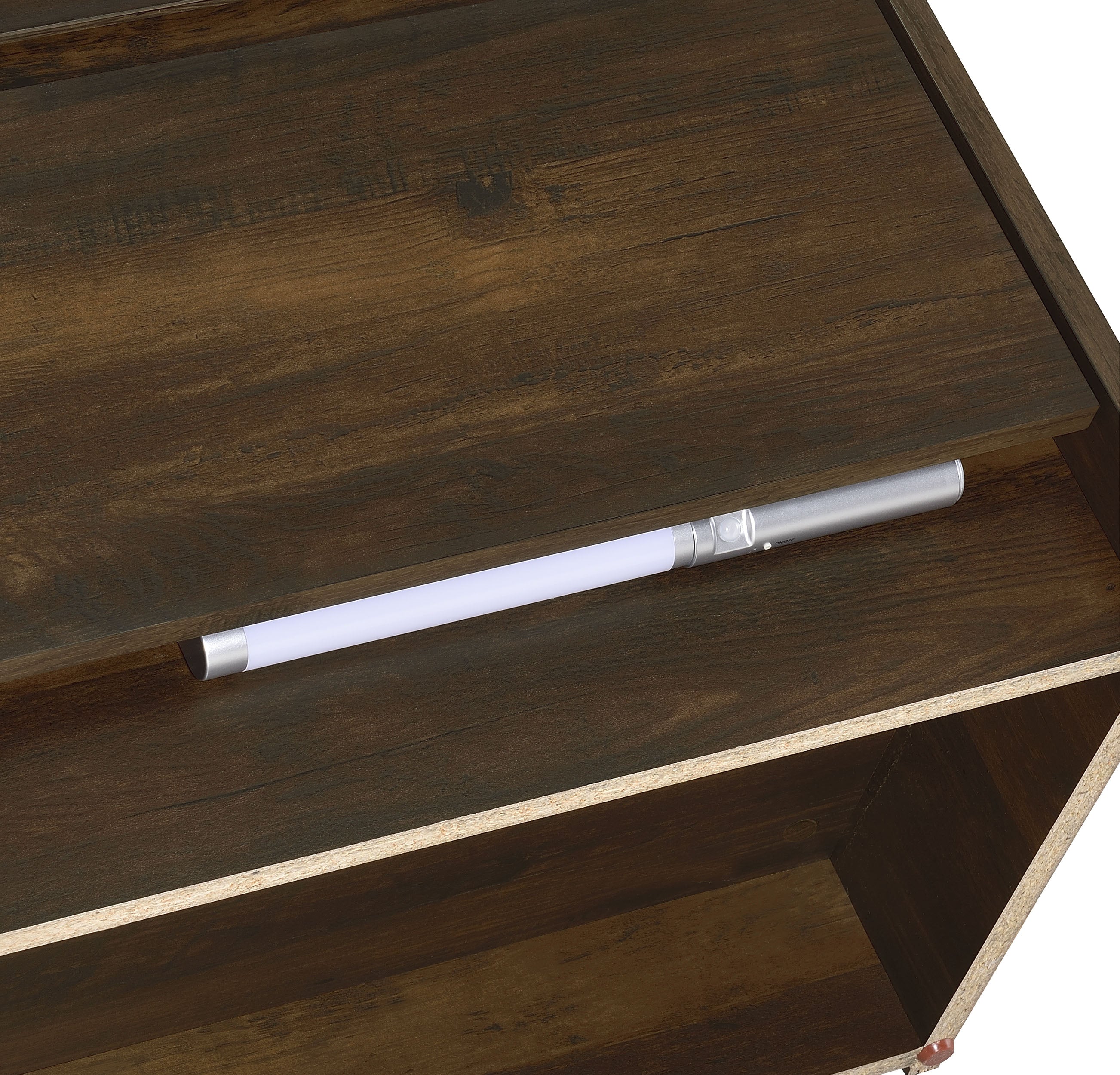 Westpark 2-drawer Nightstand LED Lights and USB Dark Pine-