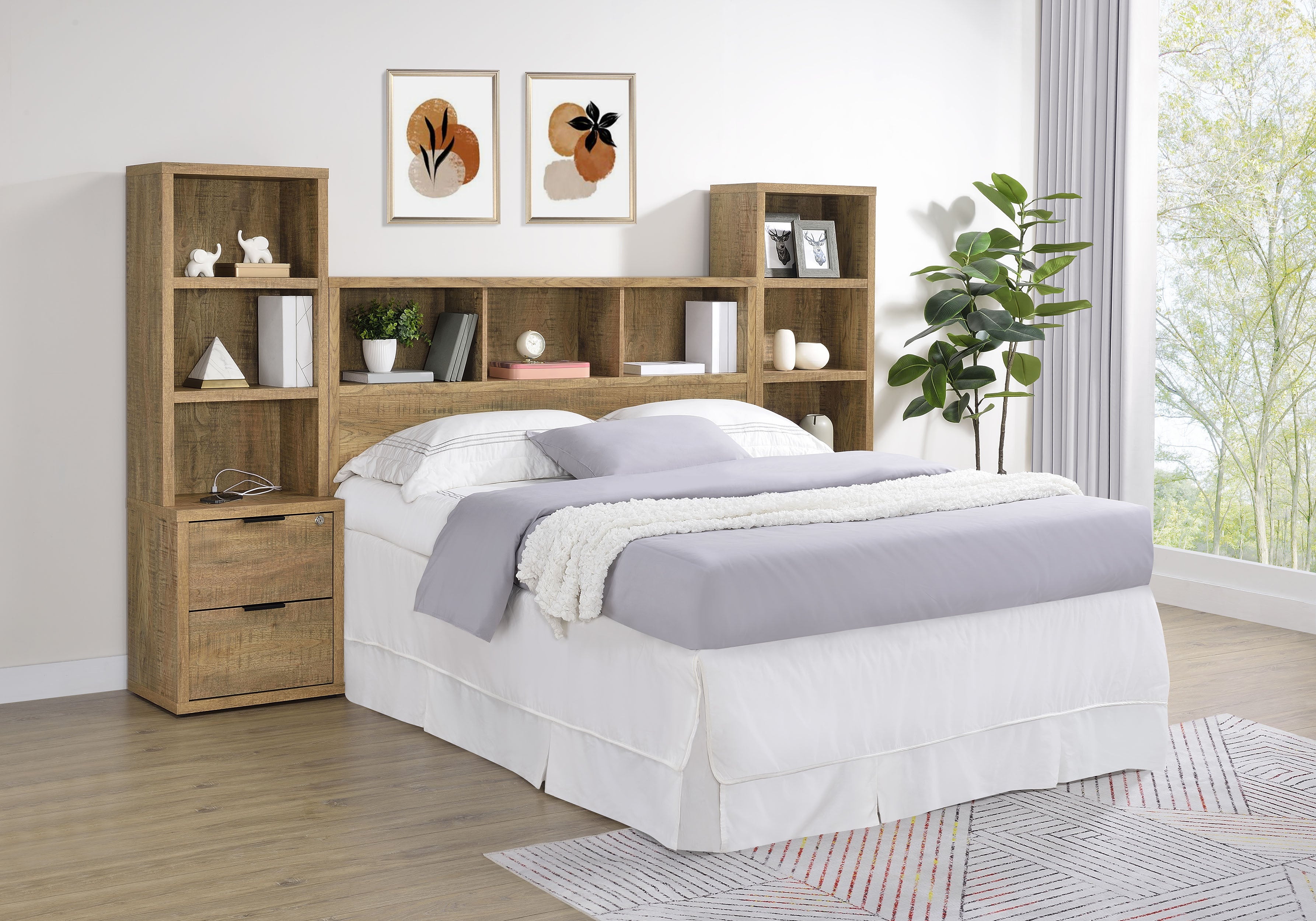 Westpark 49-inch Queen Bookcase Headboard Mango-