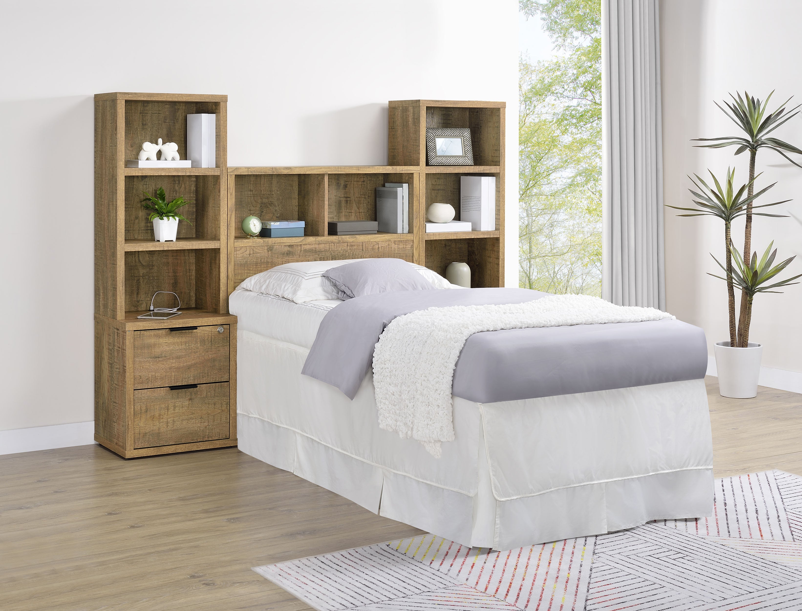 Westpark 3-piece Twin Bedroom Set Bookcase Headboard Mango-