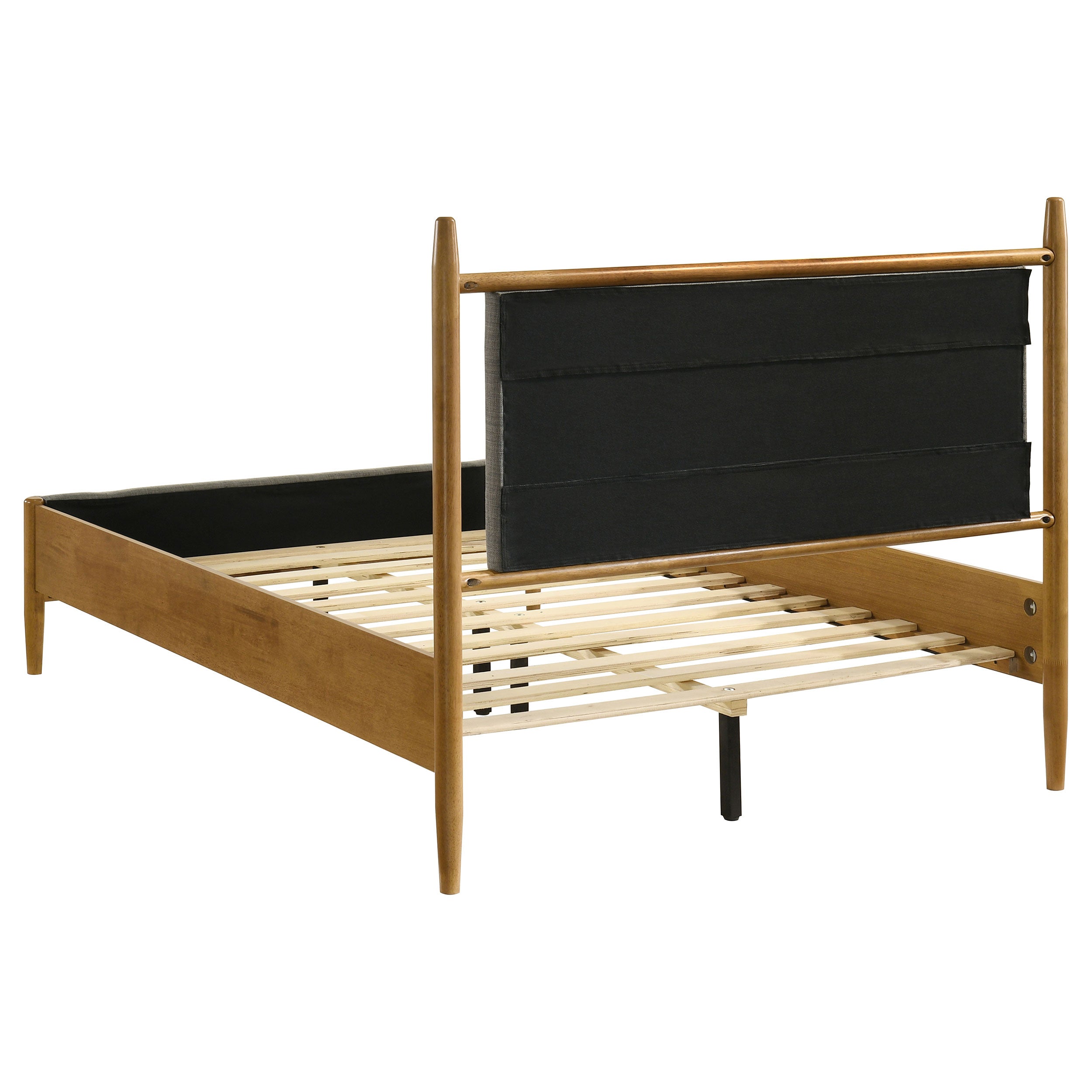 Mason 46-inch Full Panel Platform Bed Grey and Light Brown-