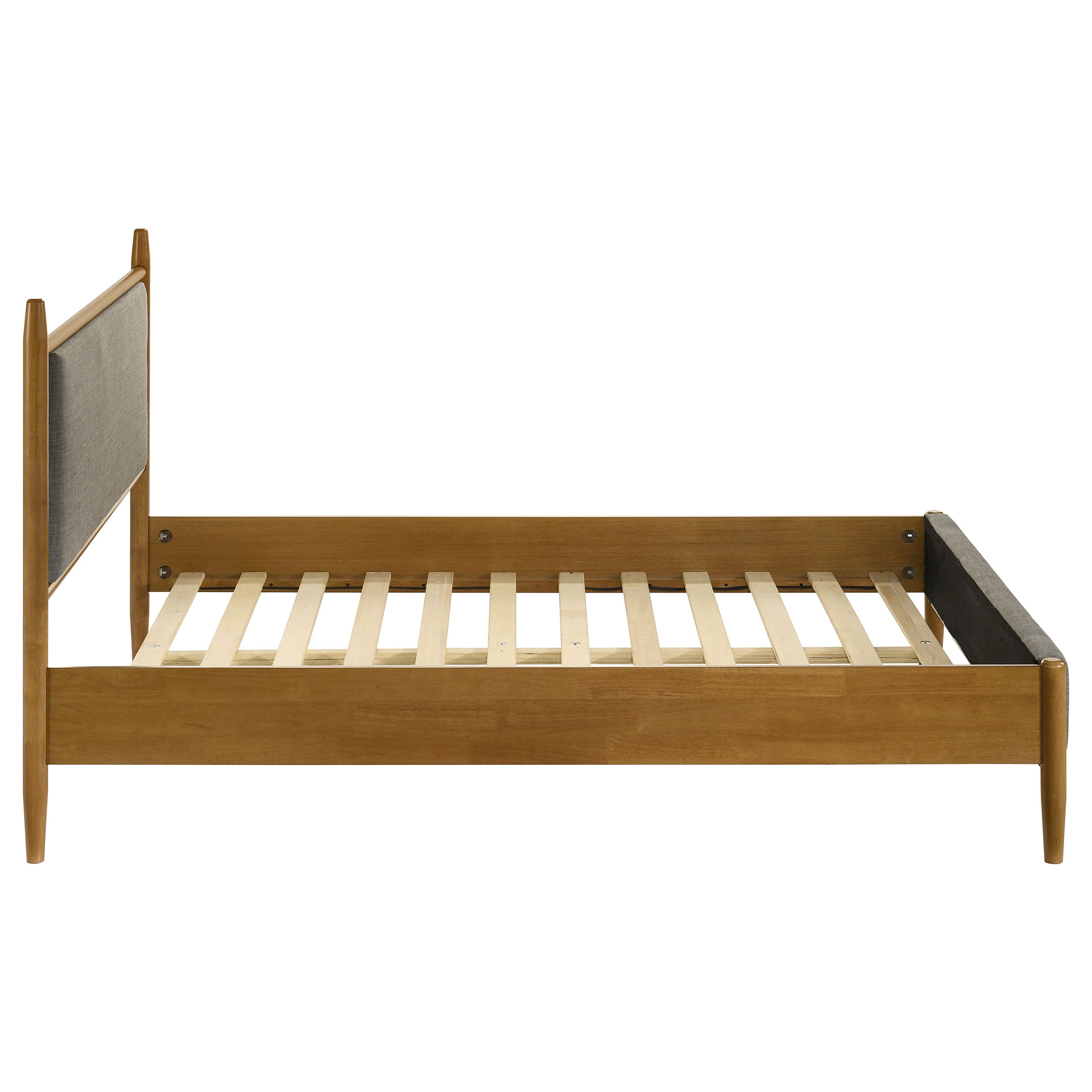 Mason 46-inch Full Panel Platform Bed Grey and Light Brown-