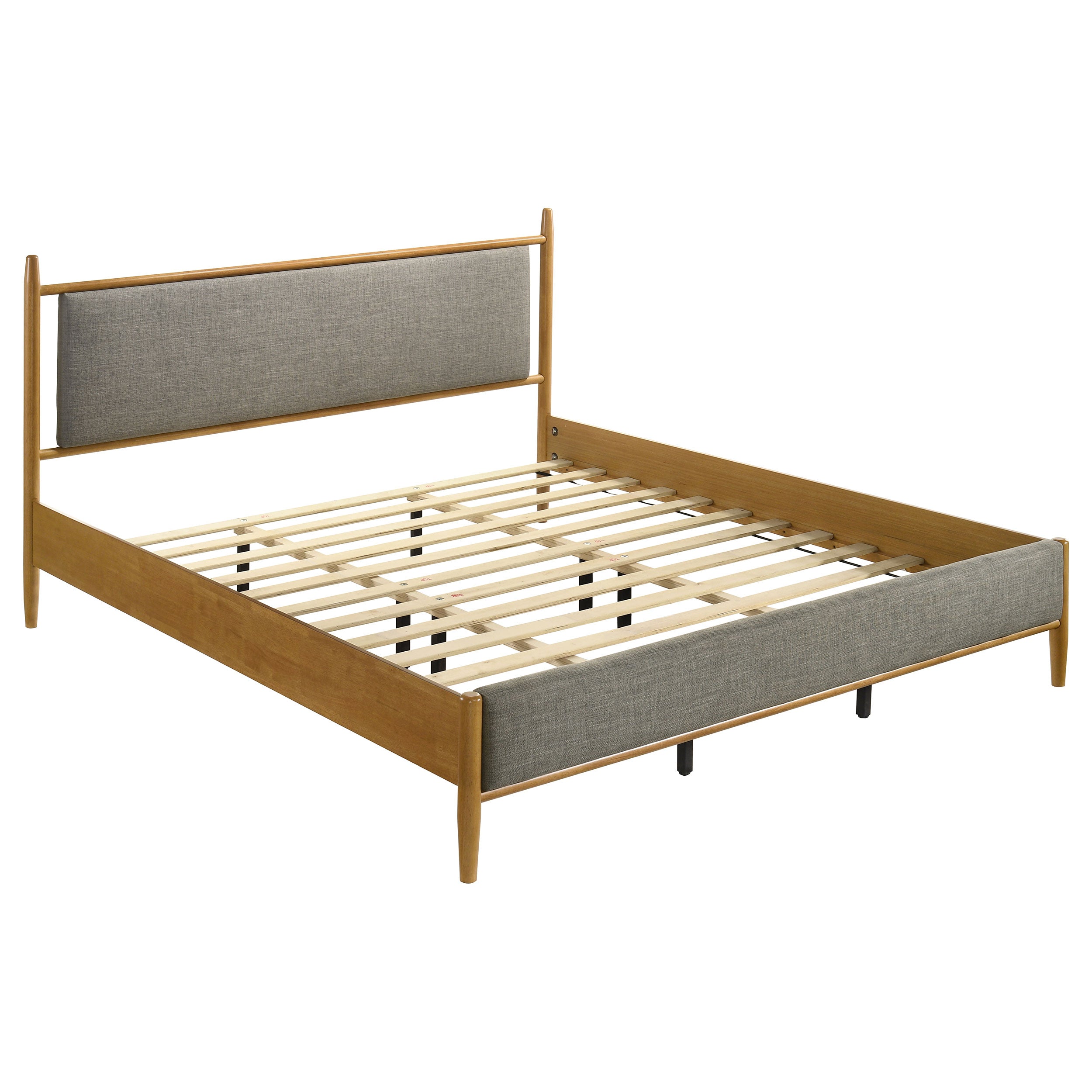 Mason 46-inch Eastern King Panel Platform Bed Light Brown-