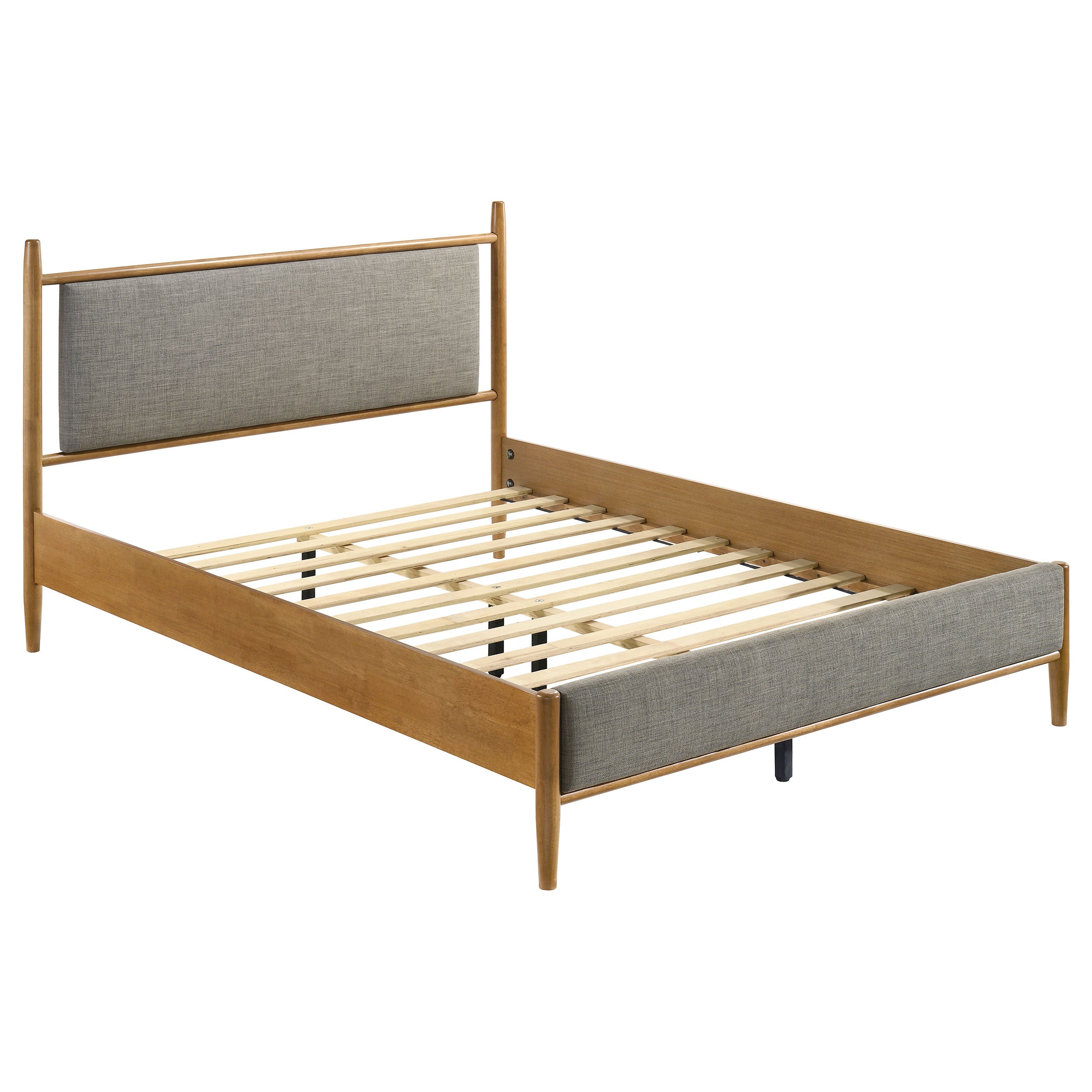 Mason 46-inch Queen Panel Platform Bed Grey and Light Brown-