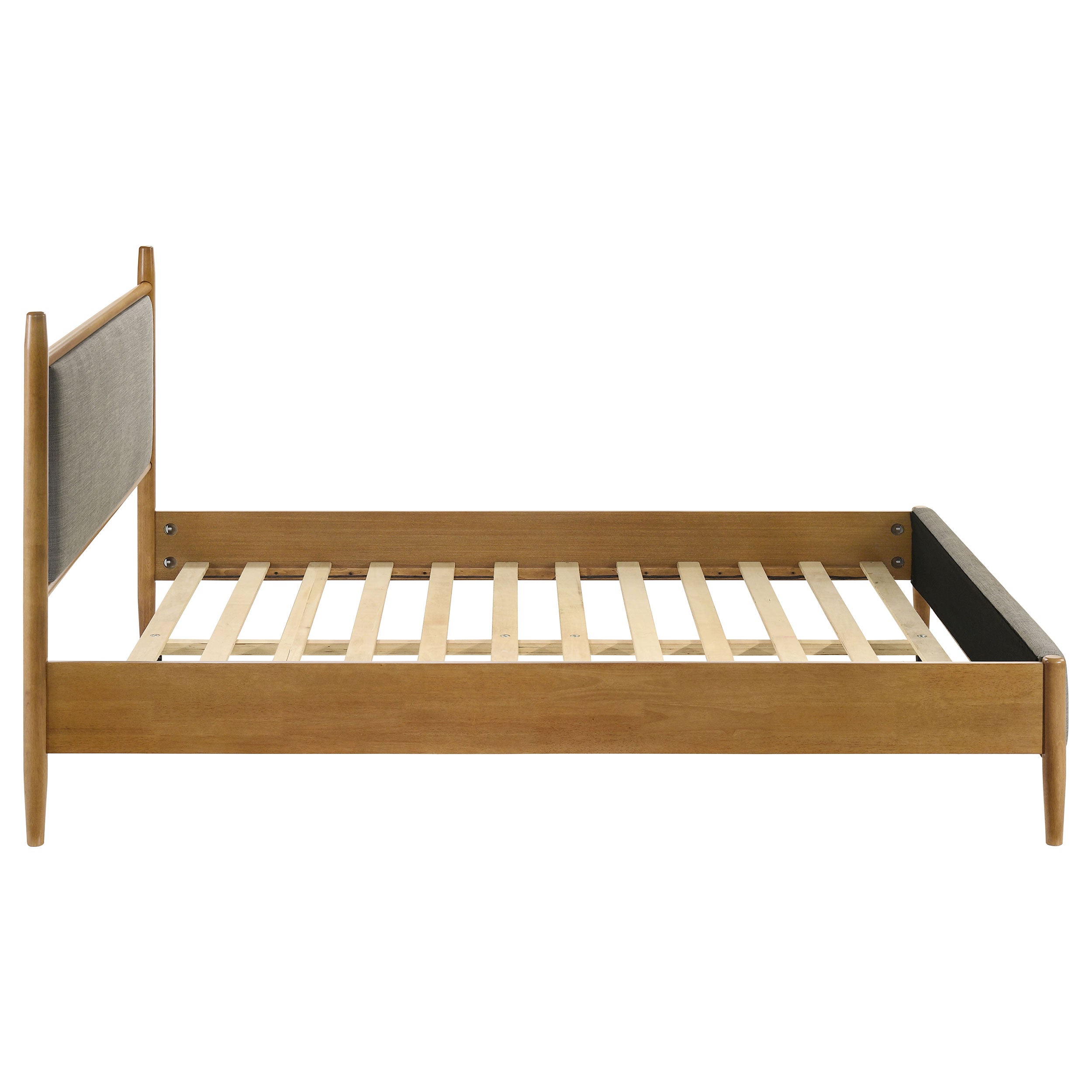 Mason 46-inch Queen Panel Platform Bed Grey and Light Brown-
