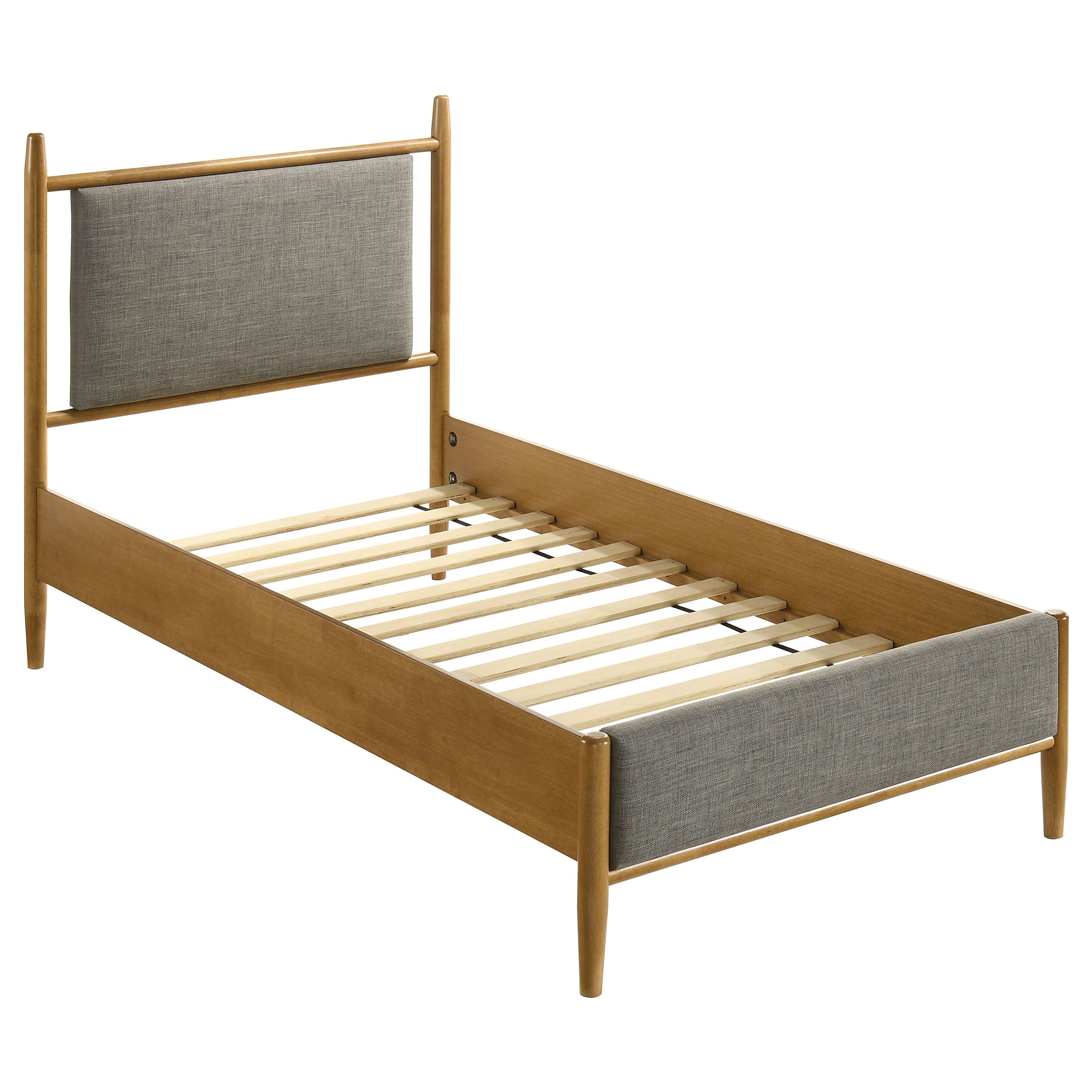 Mason 46-inch Twin Panel Platform Bed Grey and Light Brown-
