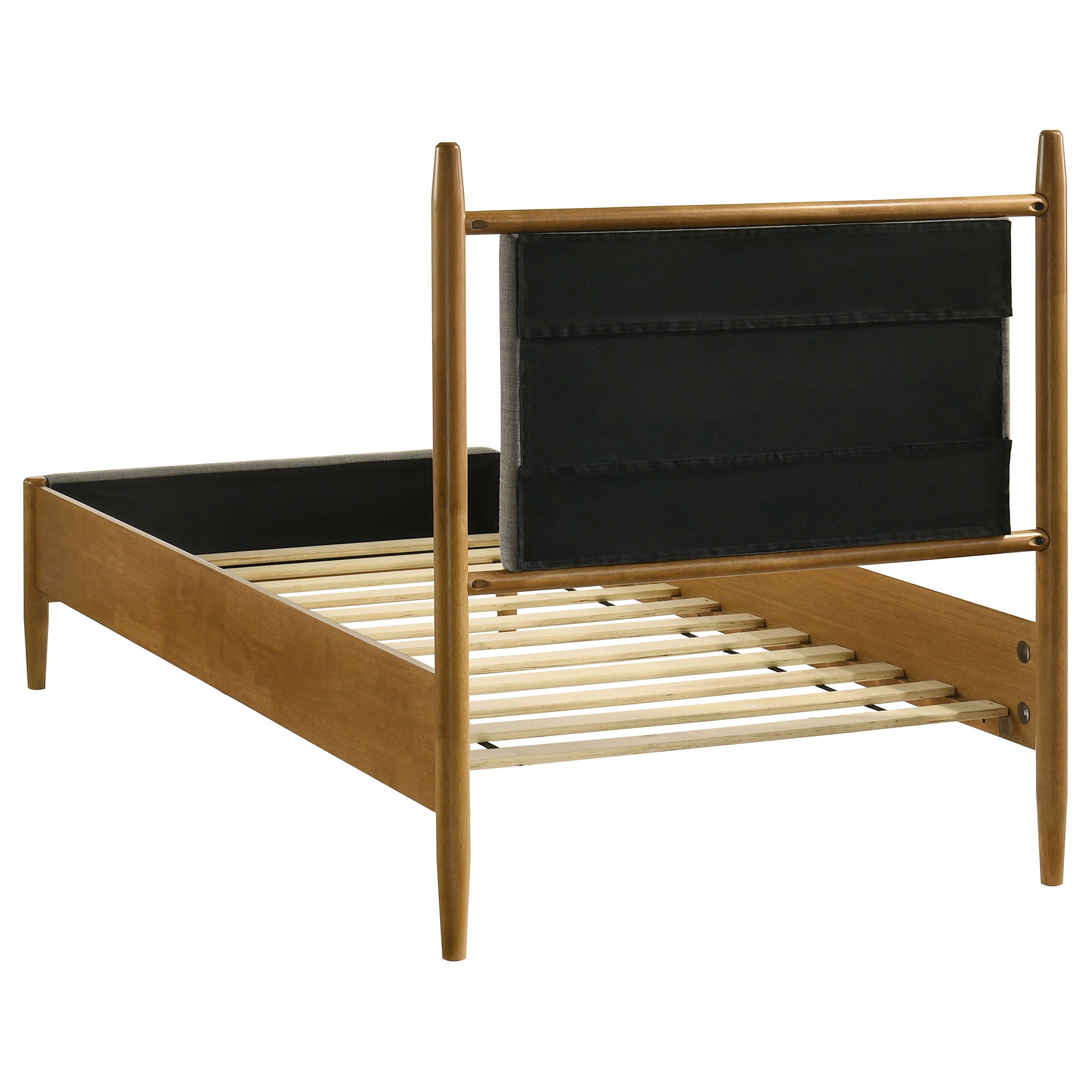 Mason 46-inch Twin Panel Platform Bed Grey and Light Brown-