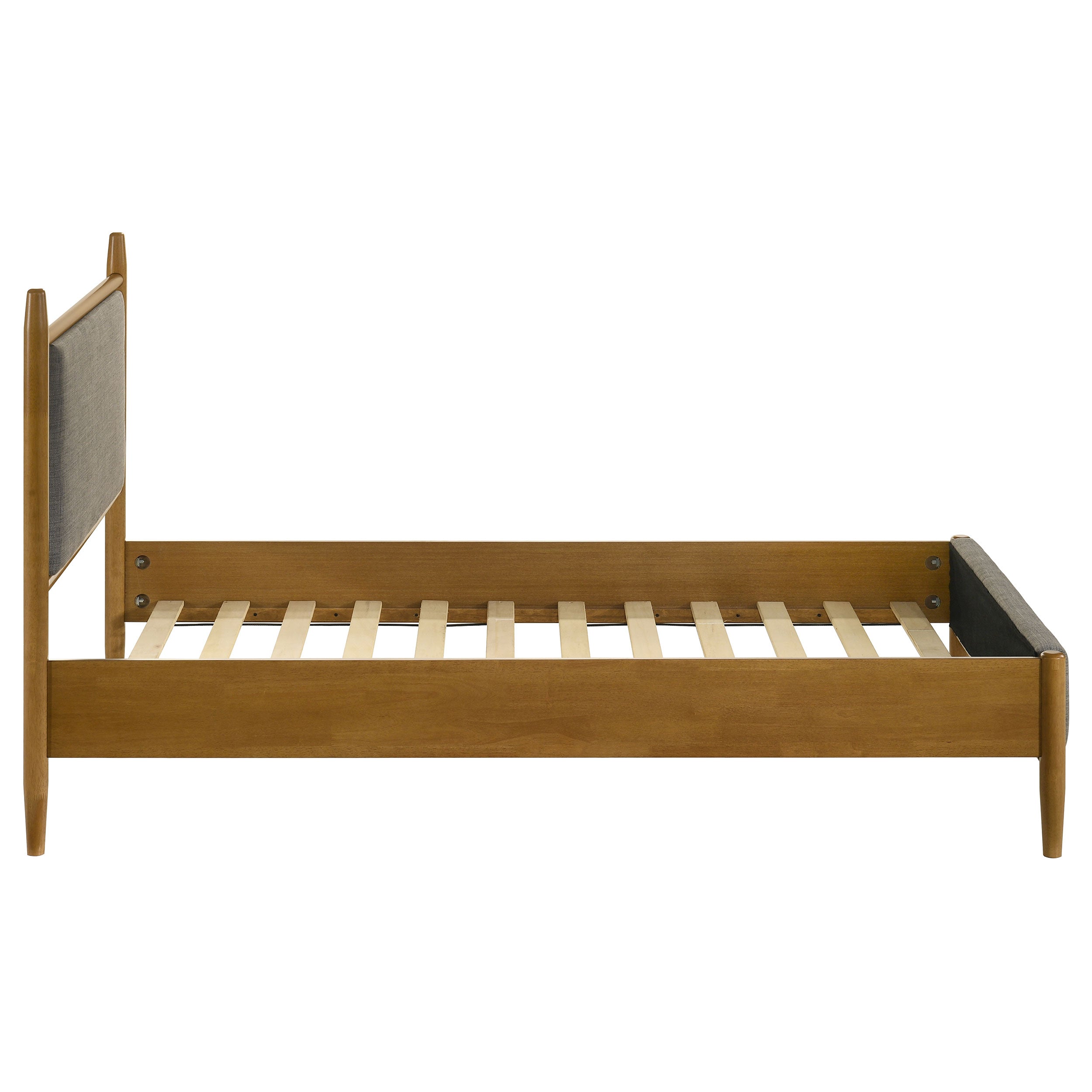 Mason 46-inch Twin Panel Platform Bed Grey and Light Brown-