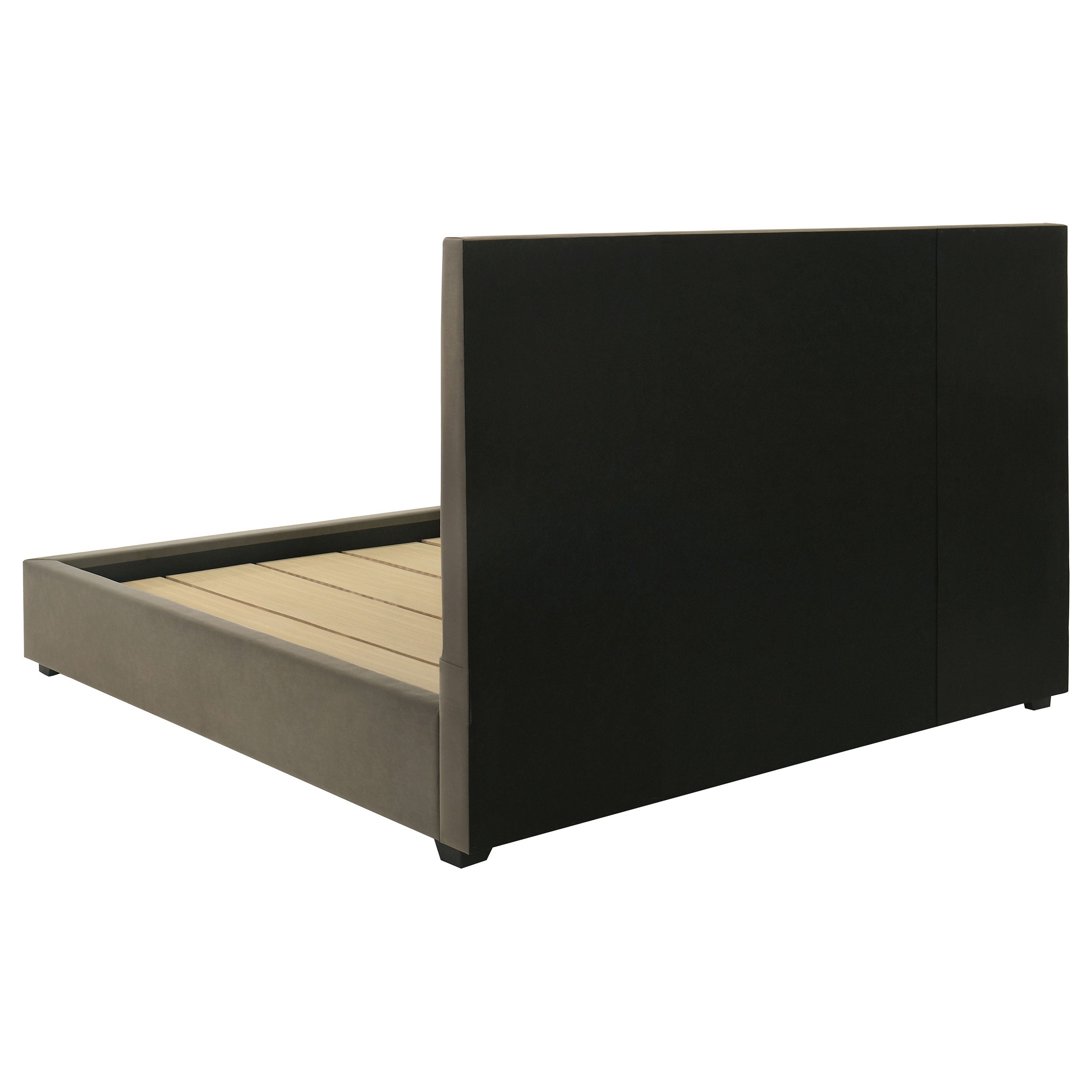 Delsea Upholstered Queen Panel Platform Bed Light Brown-
