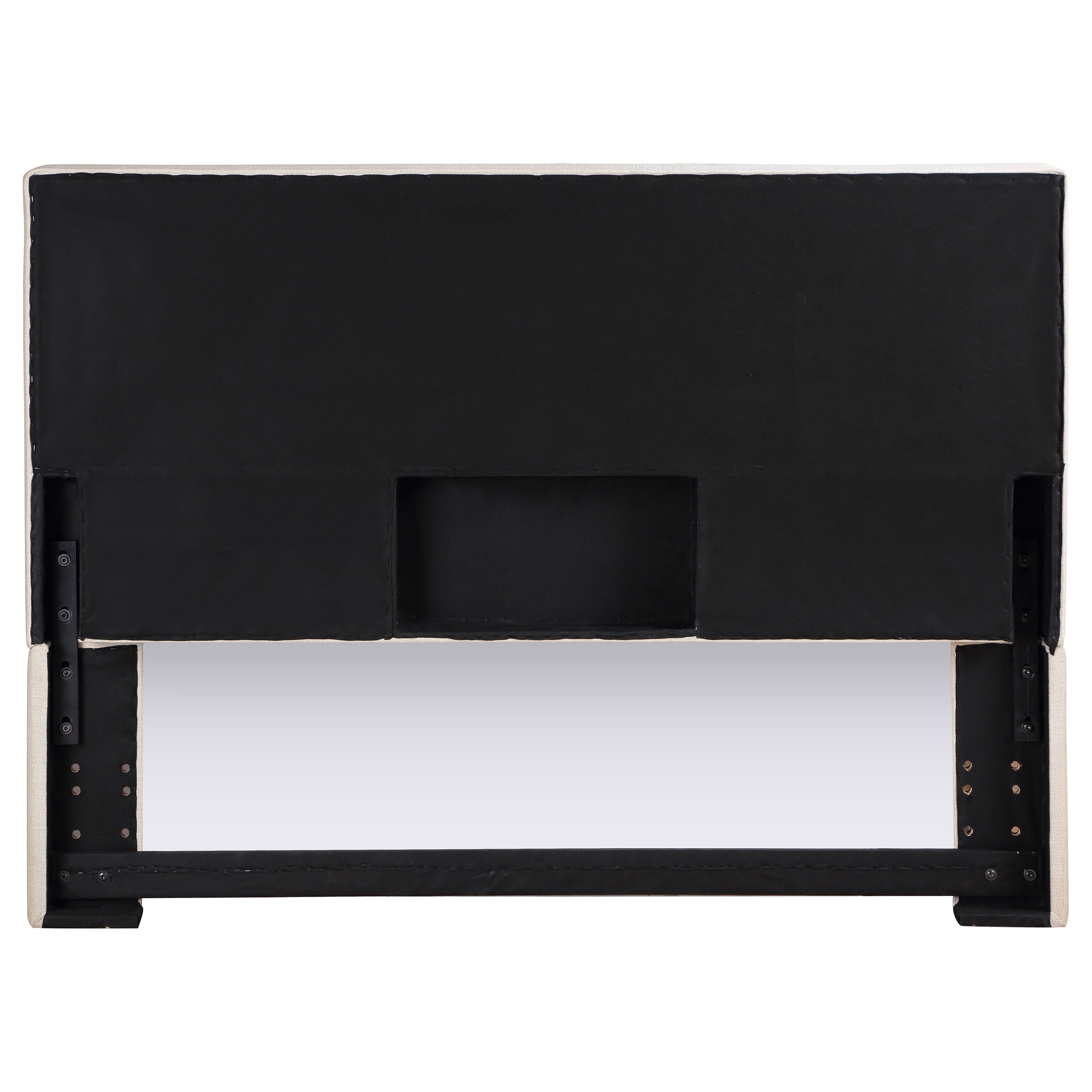 Pirro Upholstered King Panel Headboard Sand-CoasterEveryday