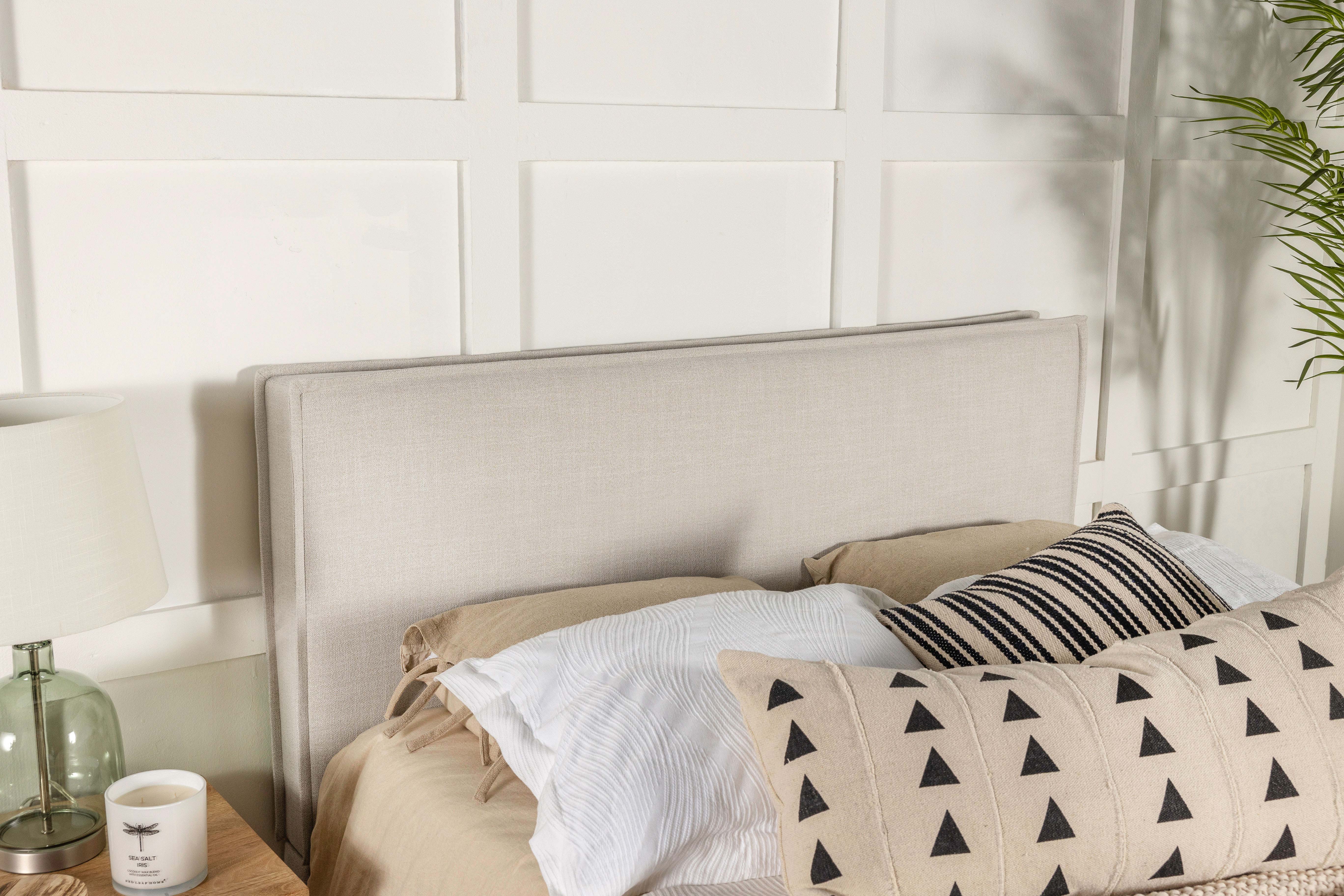 Izzy Upholstered Queen or Full Panel Headboard Sand-CoasterEveryday