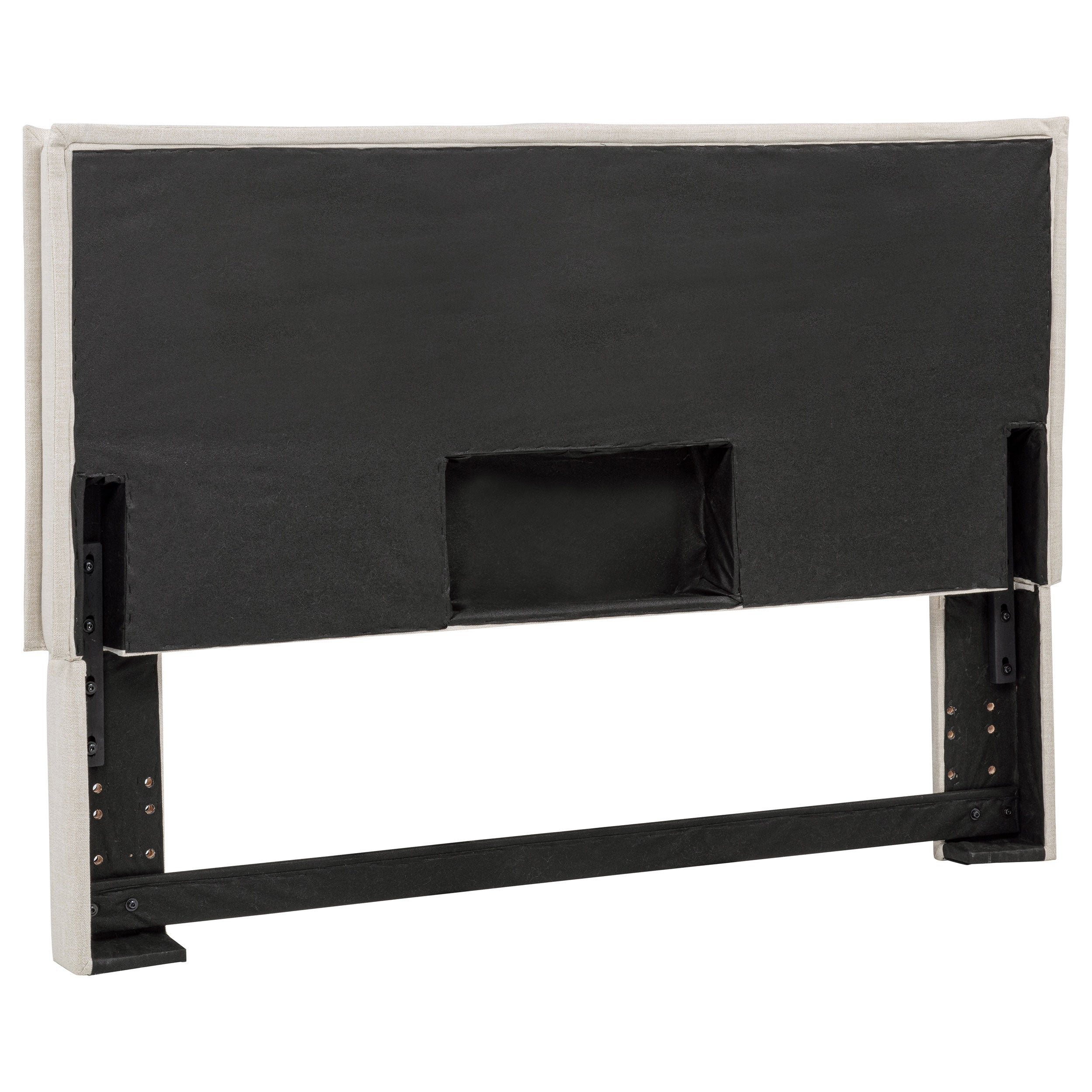 Izzy Upholstered Queen or Full Panel Headboard Sand-CoasterEveryday