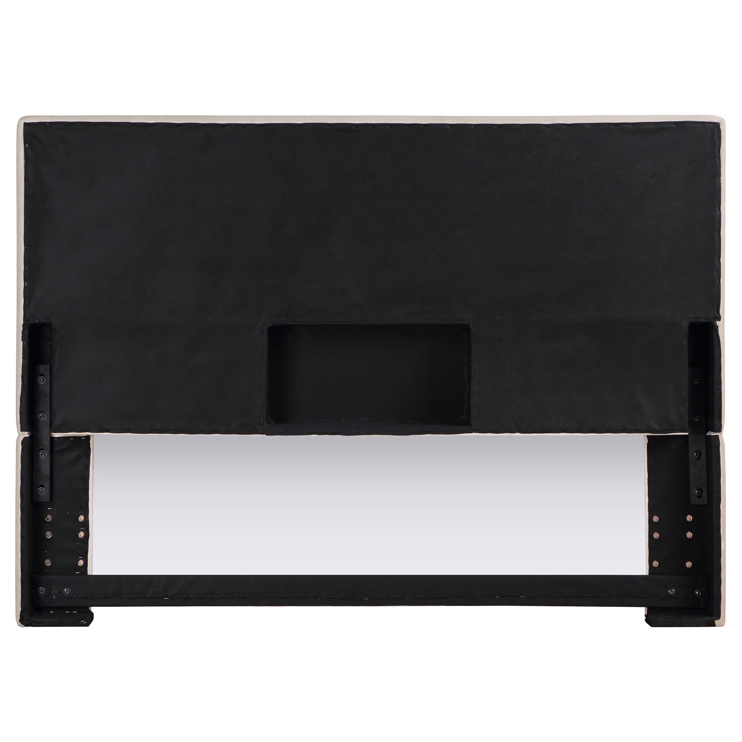Kosmo Upholstered Queen or Full Panel Headboard Sand-CoasterEveryday
