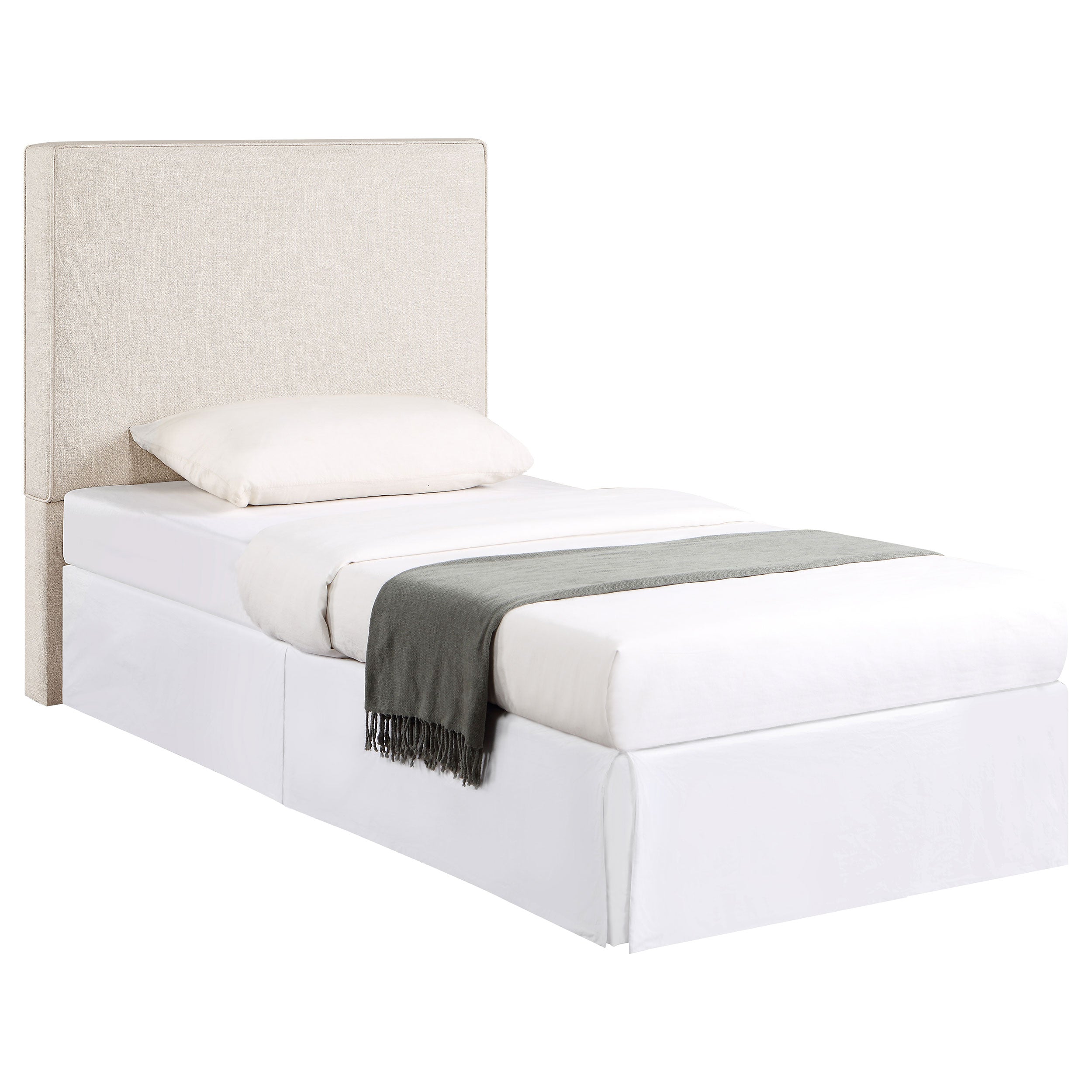 Kosmo Upholstered Twin Panel Headboard Sand-CoasterEveryday
