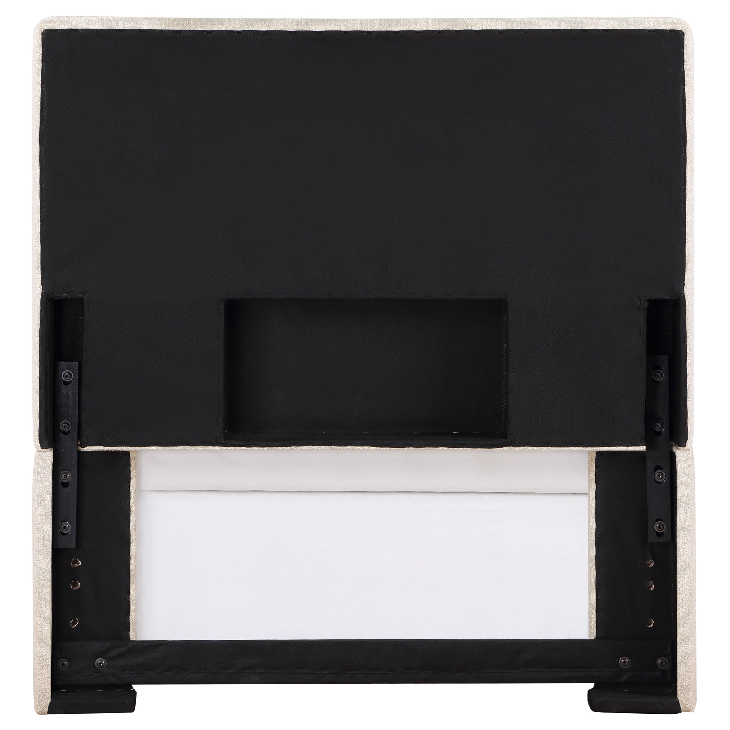 Kosmo Upholstered Twin Panel Headboard Sand-CoasterEveryday