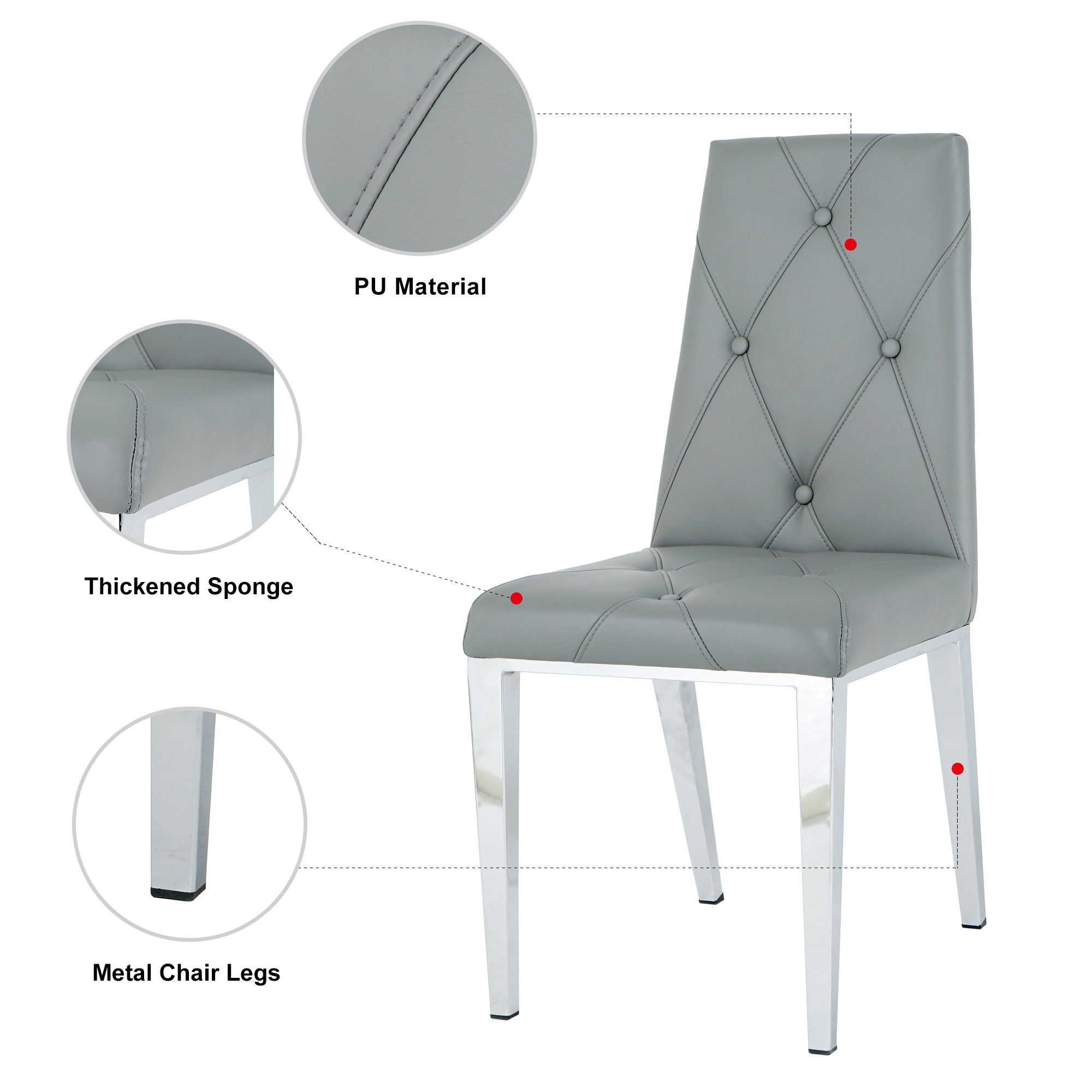 Modern Light Luxury Dining Chair (Set of 2)