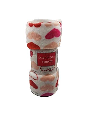 Decor&More Amor Eterno Be Mine Love Collection Valentine's Day Heart Ultra Plush Throw Blanket (50" x 60") - - Best Buy Furniture