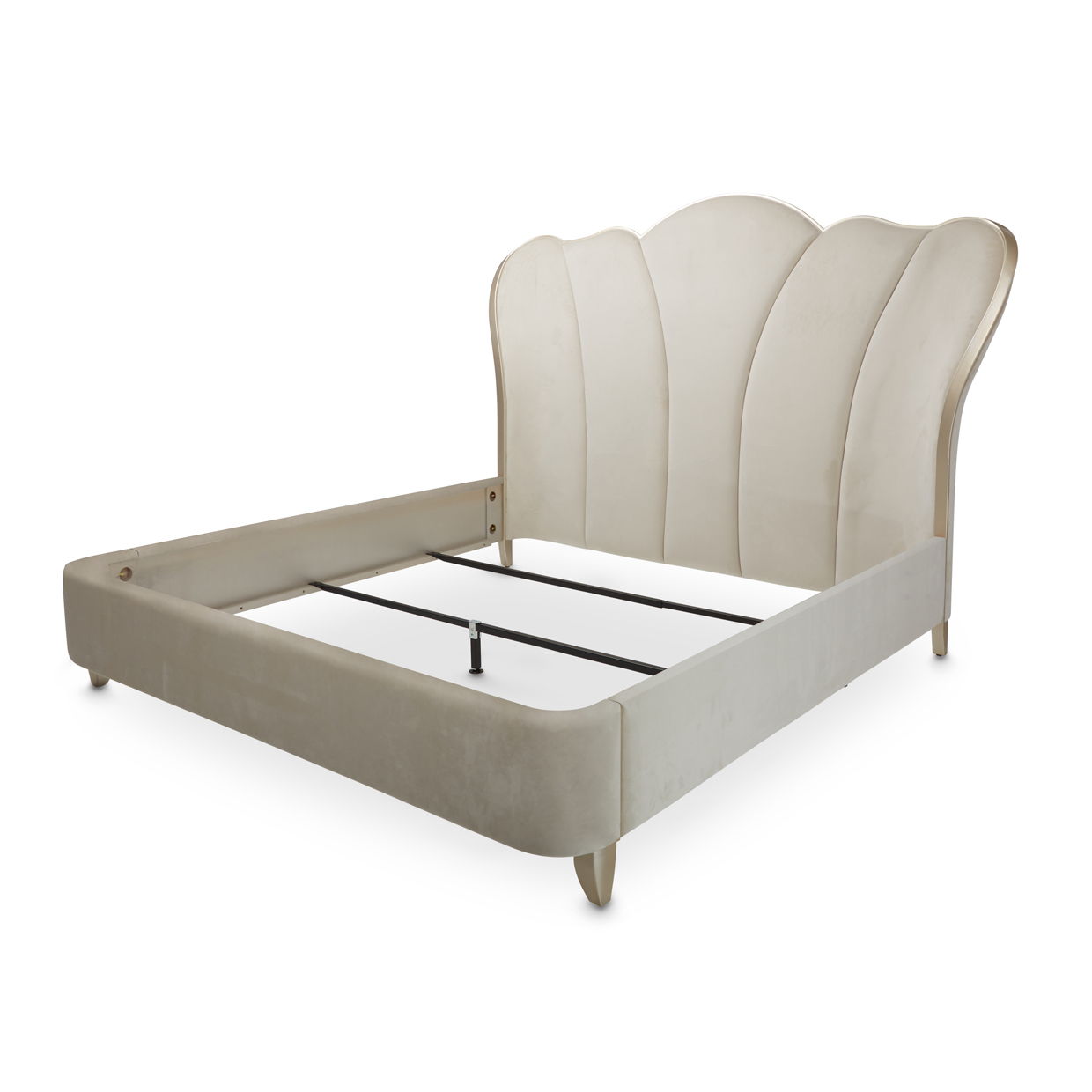 Villa Cherie - Channel Tufted Bed - Caramel