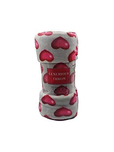Decor&More Amor Eterno Be Mine Love Collection Valentine's Day Heart Ultra Plush Throw Blanket (50" x 60") - - Best Buy Furniture