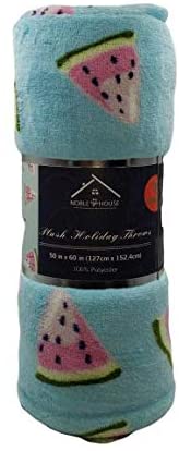 Summertime Whimsy Plush Fleece Throw Blanket (50" x 60") - Watermelon Slices - Best Buy Furniture