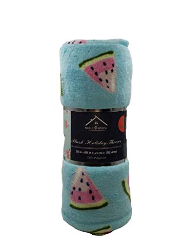 Summertime Whimsy Plush Fleece Throw Blanket (50" x 60") - Watermelon Slices - Best Buy Furniture