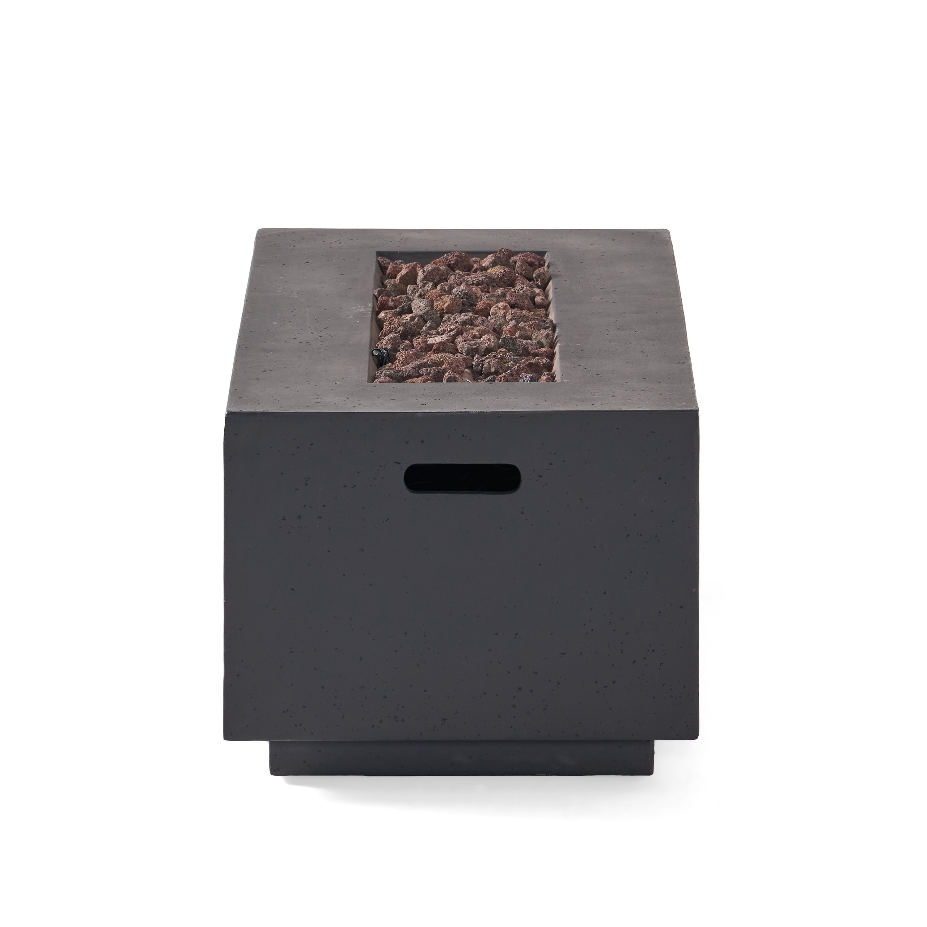 Contemporary Outdoor 40,000 BTU Propane Fire Pit Light Grey MgO Concrete 40'