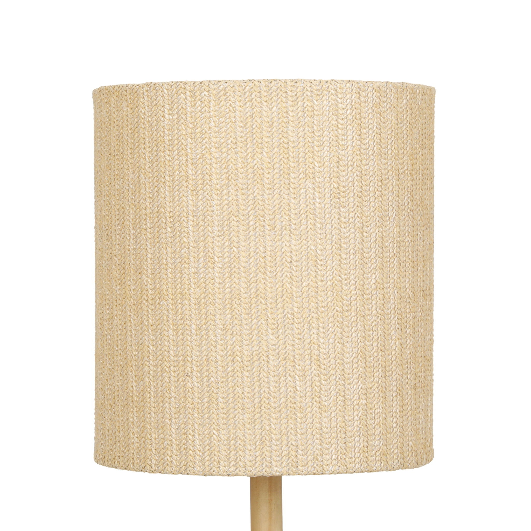 Lamia - Burl and Raffia Designer Table Lamp - Natural