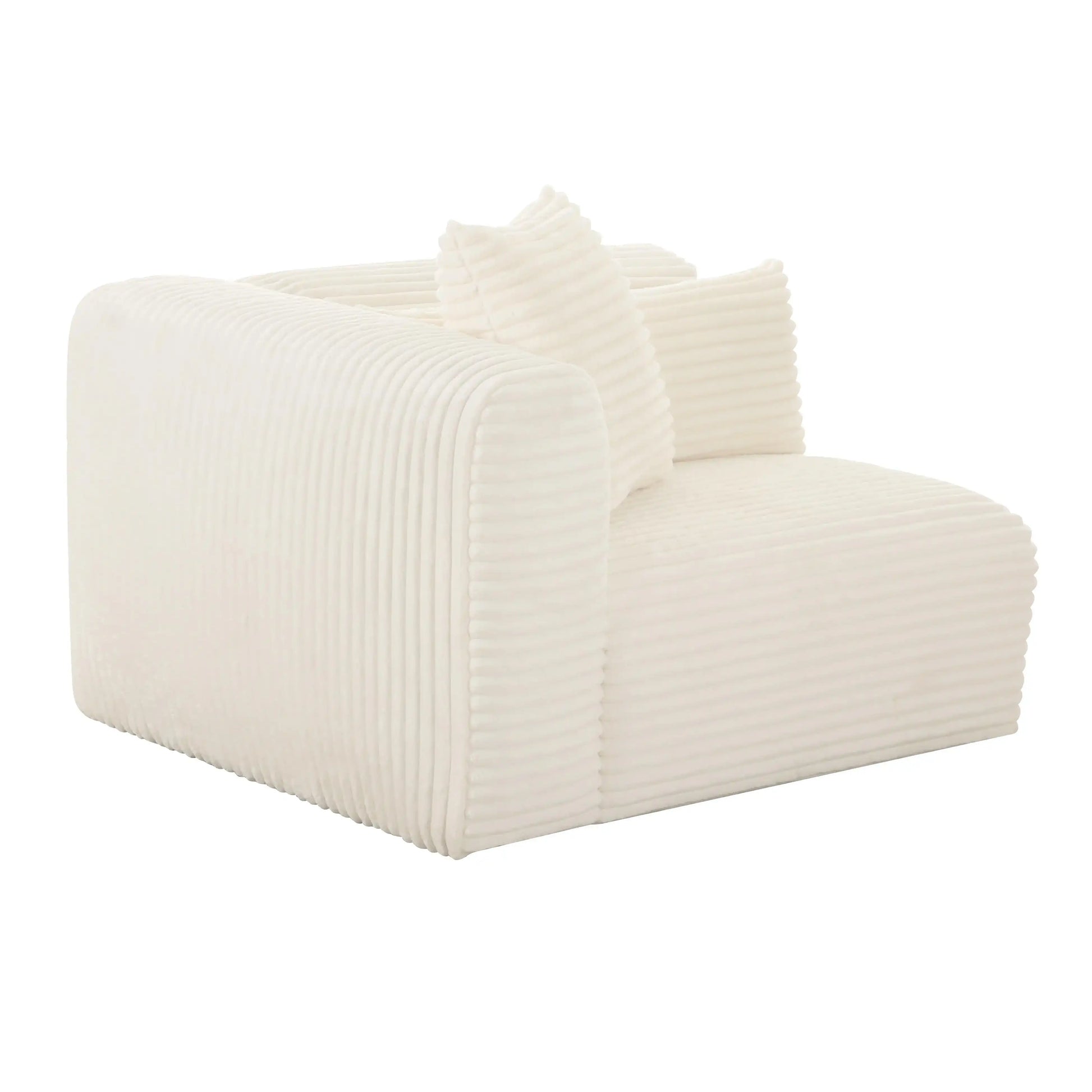 Tarra - Fluffy Oversized Corduroy Modular Corner Chair - Best Buy Furniture