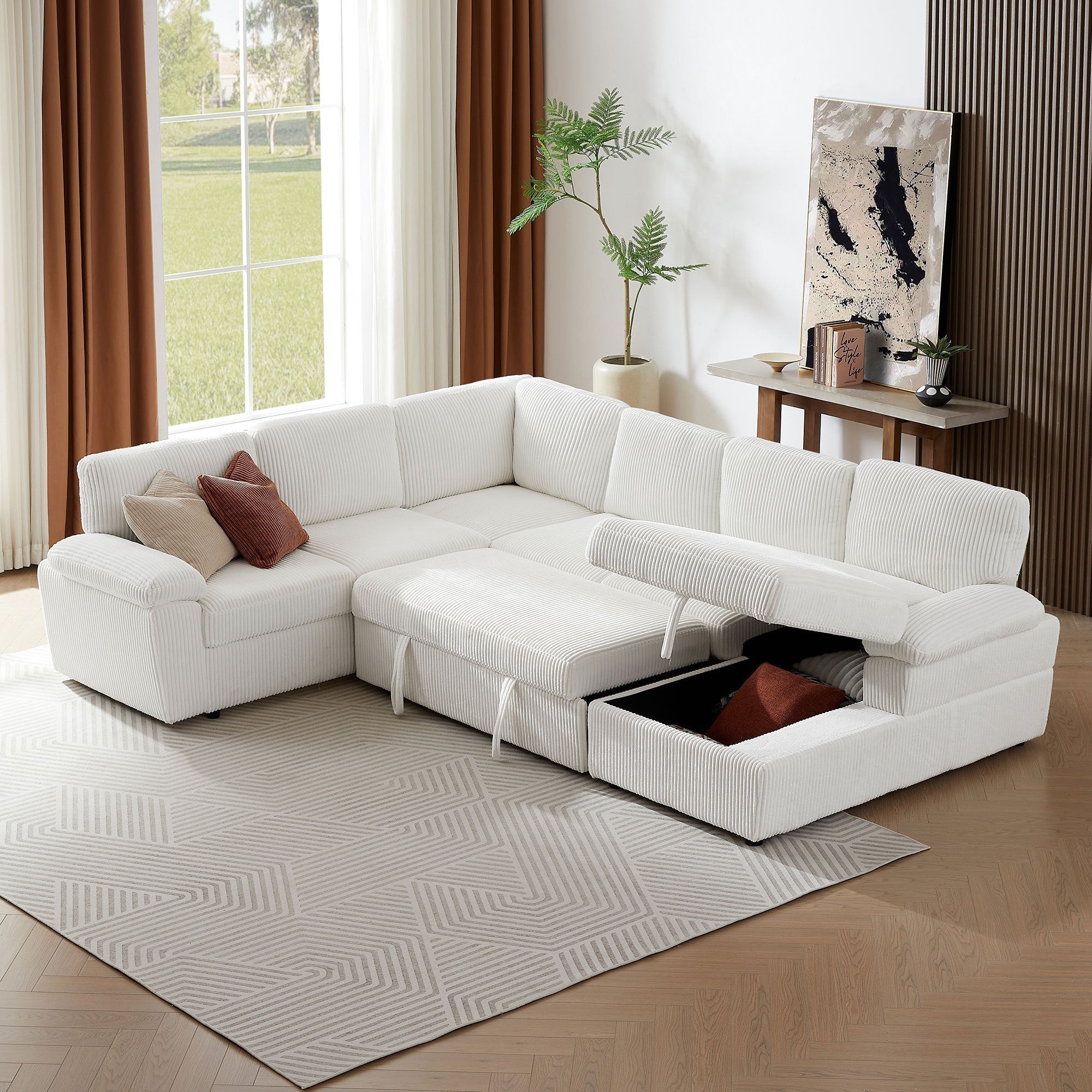 Oversized Modular Storage Sectional Sofa Couch