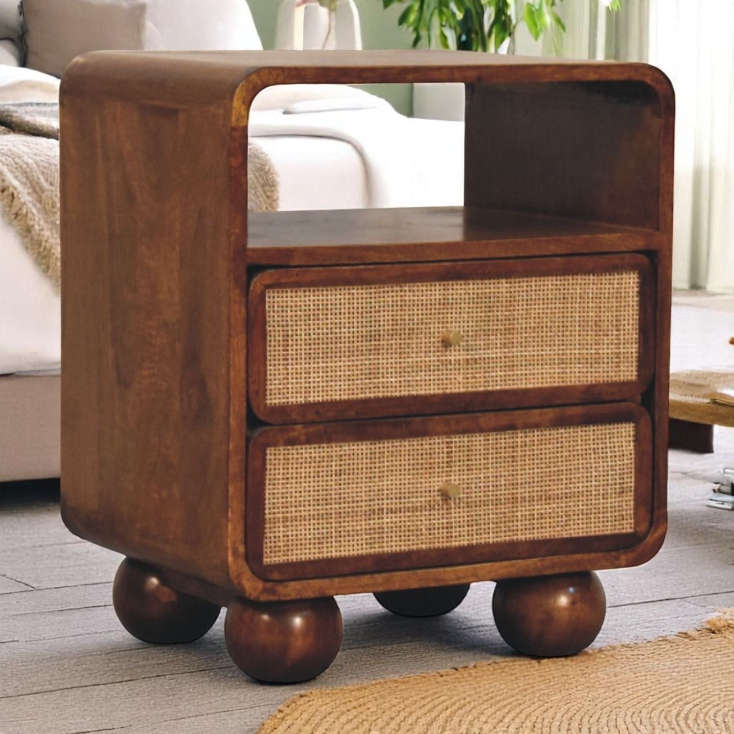 Larissa - 2 Drawer Nightstand - Brown