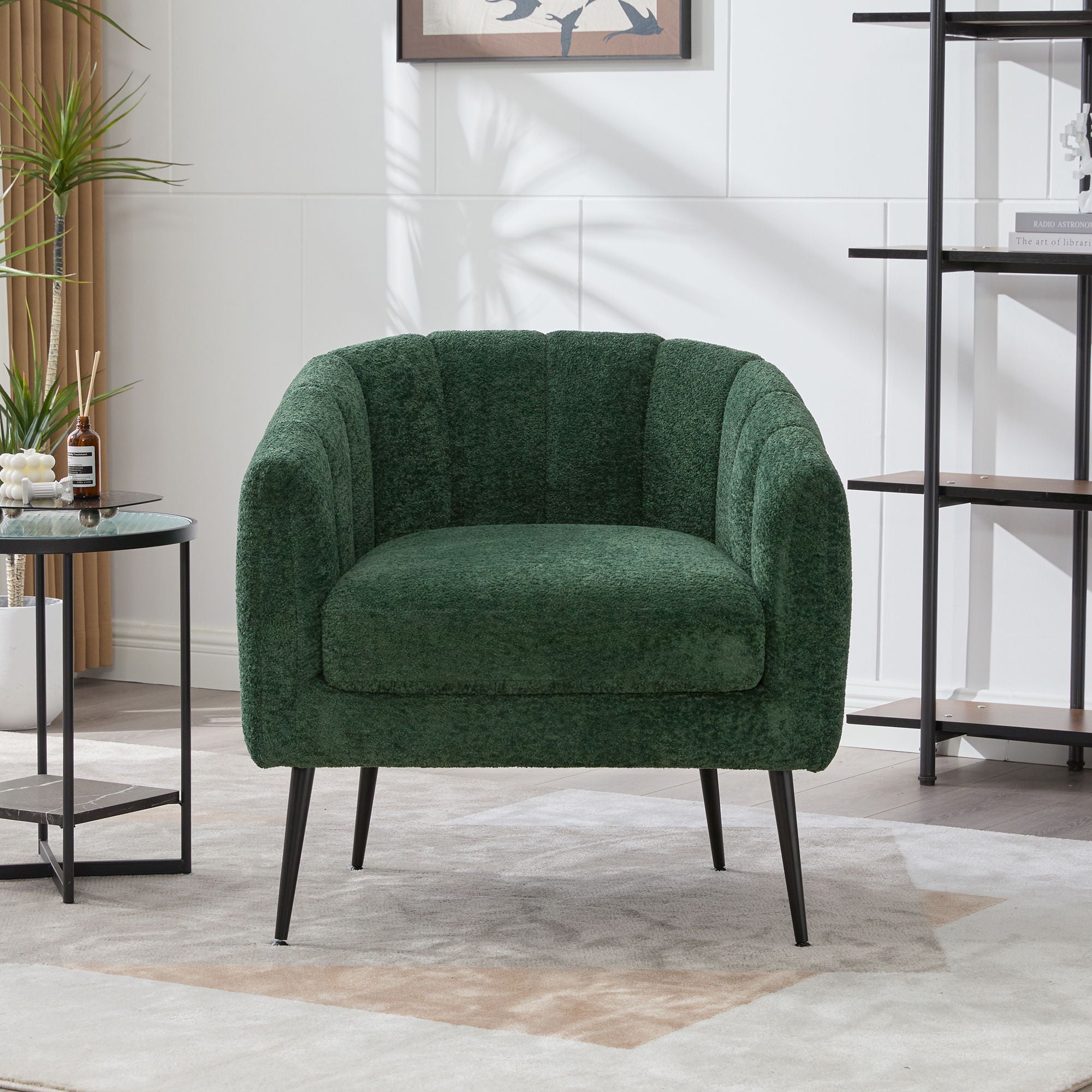 Vanity Barrel Accent Lounge Chair - Green