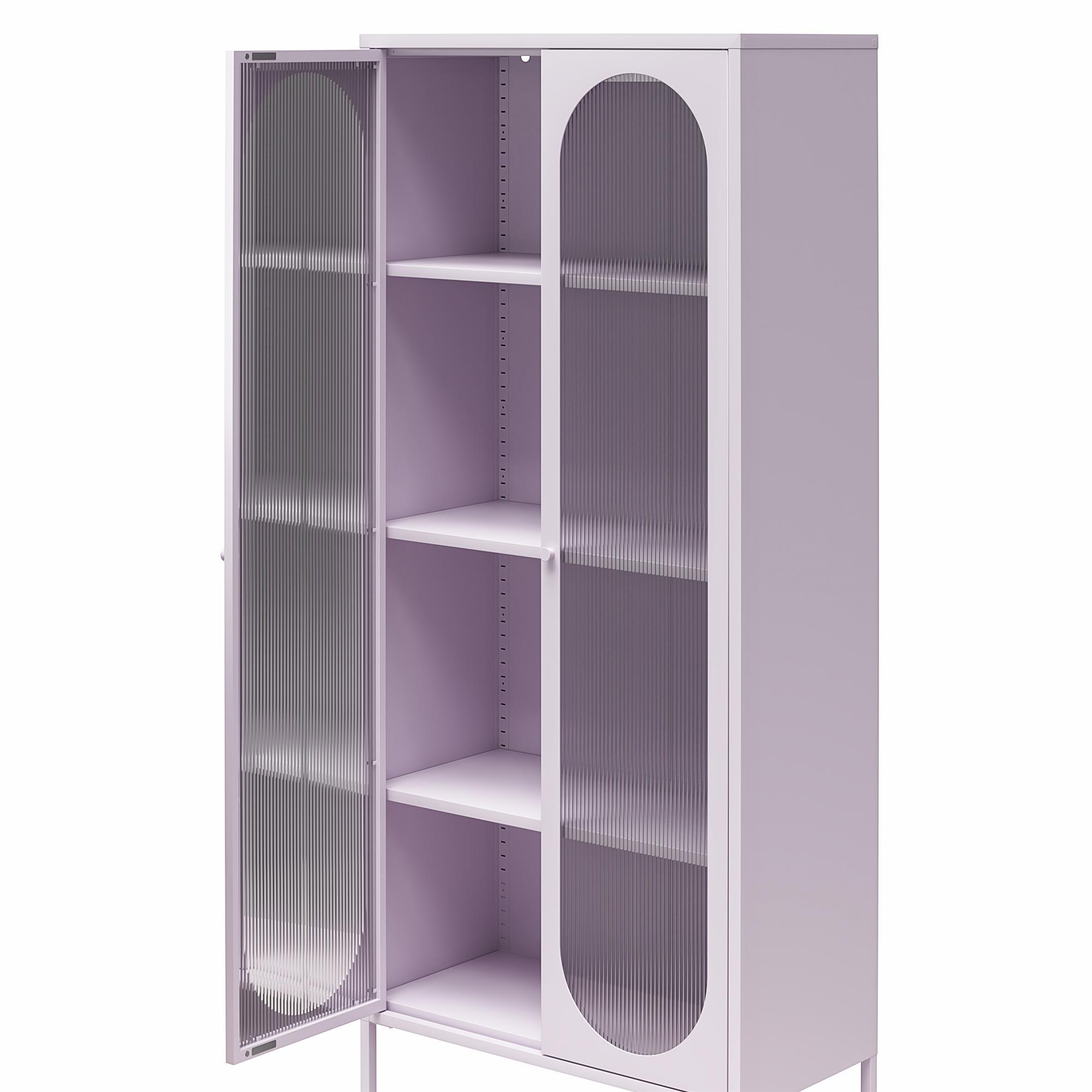 Luna - 2 Door Accent Cabinet With Fluted Glass
