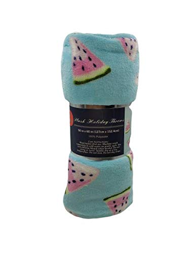 Summertime Whimsy Plush Fleece Throw Blanket (50" x 60") - Watermelon Slices - Best Buy Furniture