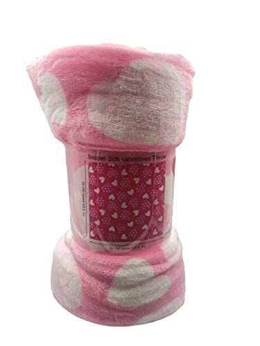 Decor&More Amor Eterno Be Mine Love Collection Valentine's Day Heart Ultra Plush Throw Blanket (50" x 60") - - Best Buy Furniture