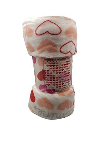 Decor&More Amor Eterno Be Mine Love Collection Valentine's Day Heart Ultra Plush Throw Blanket (50" x 60") - - Best Buy Furniture