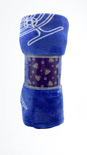 Maccabbee collection microplush holiday throw blanket (60" x 50") - hanukkah menorah