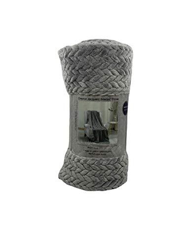 Decor&More Noble House Oversized and Extra Heavy Chevron Braided Throw Blanket (50" x 70") - Best Buy Furniture