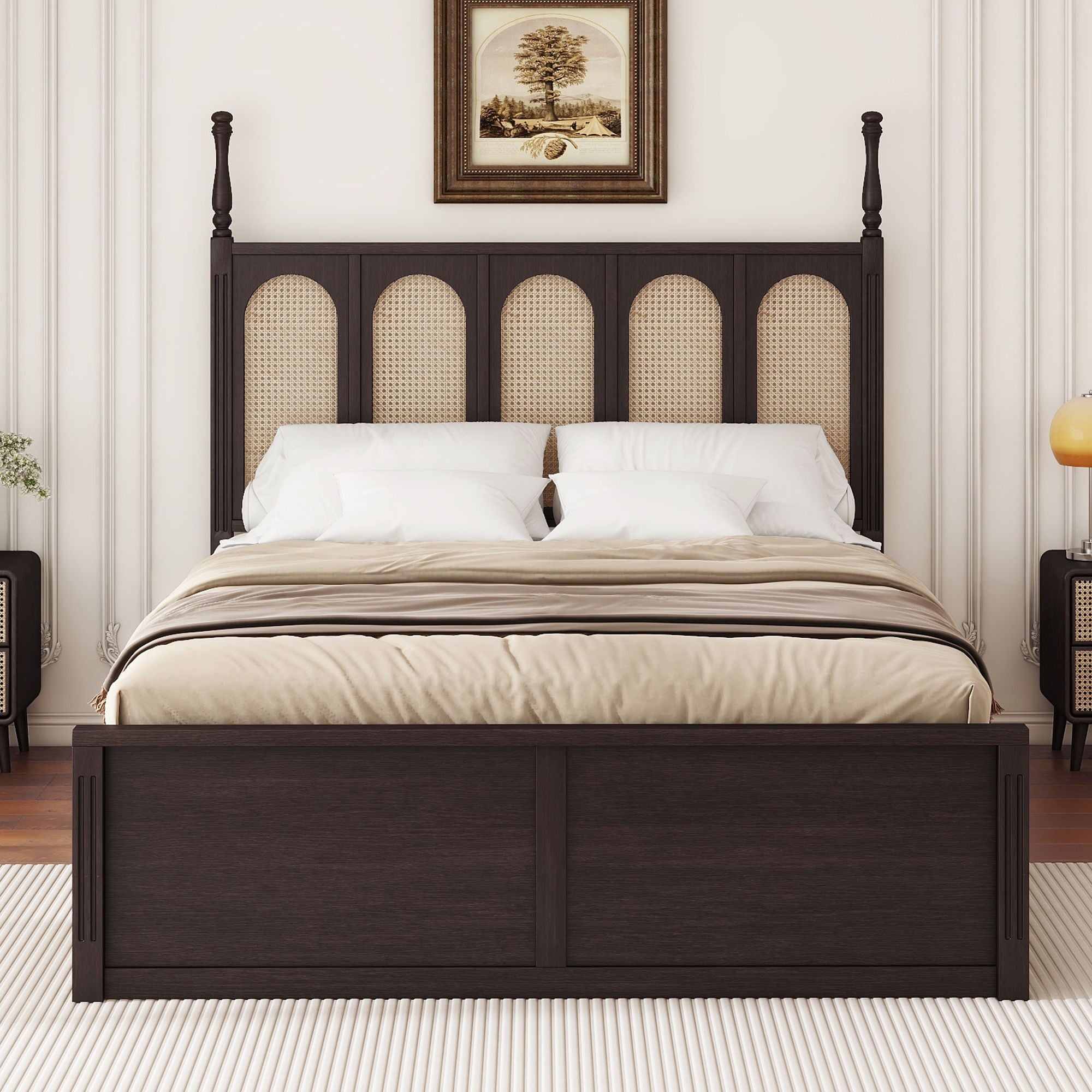 Platform Bed With With 2 Big Drawers With Trundle
