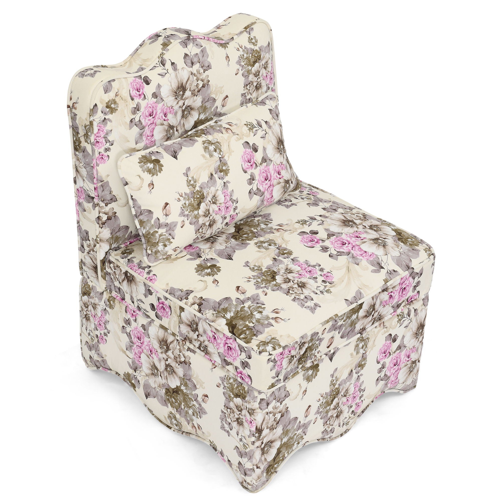 Stylish Flannel Dining Chair With Soft Cushion And Backrest