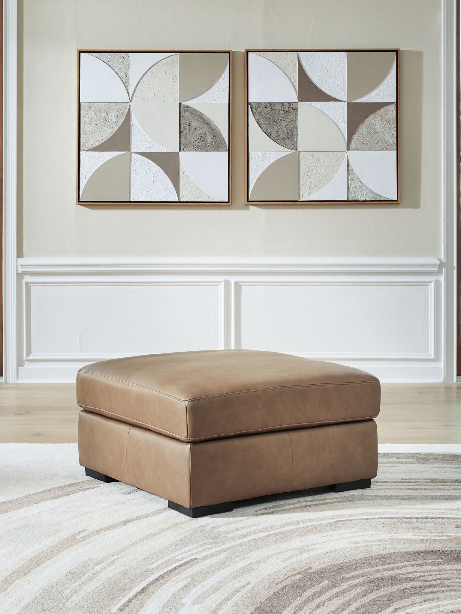 Veronella - Oversized Accent Ottoman - Sahara - Best Buy Furniture