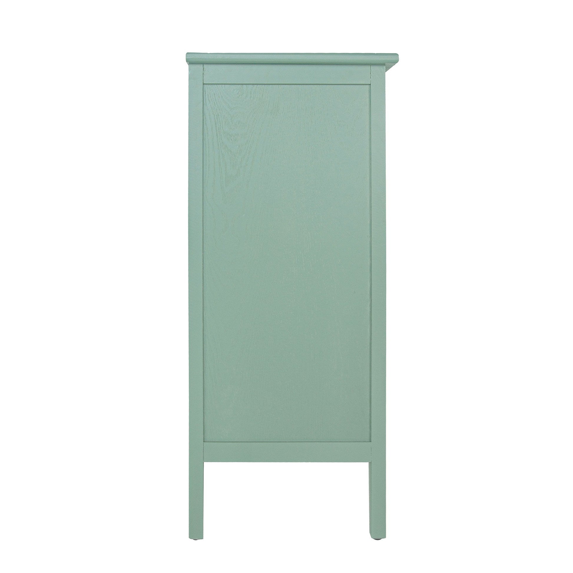 3 Drawer Storage Cabinet With Hollow Carved Design And Metal Handles, Chest For Entryway, Living Room Or Bedroom - Light Green - Best Buy Furniture